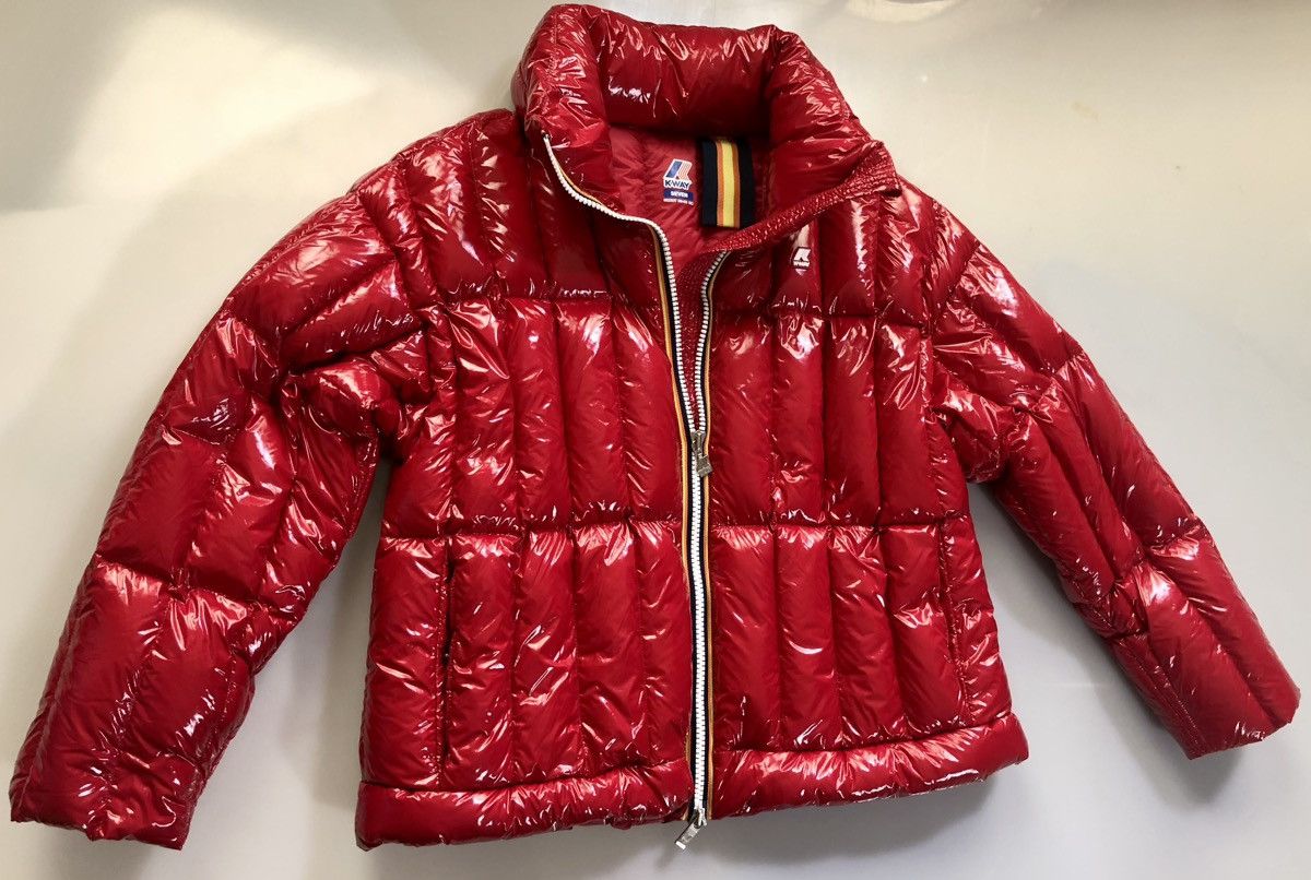 image of Kway Red Josephine Warm Shiny Quilted Duck Down 7 Us, Women's (Size Medium)