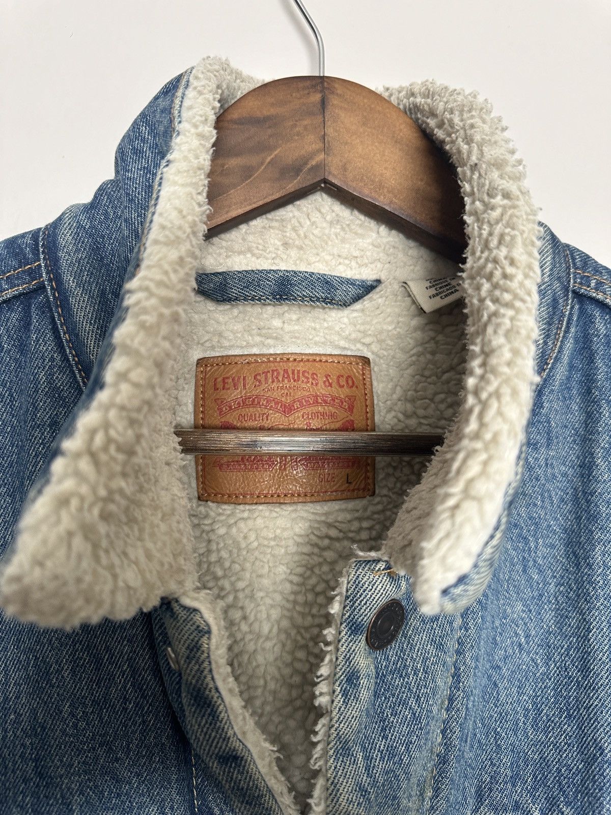 Levi's Levi’s Sherpa Trucker Denim Jacket Size US L / EU 52-54 / 3 - 4 Thumbnail