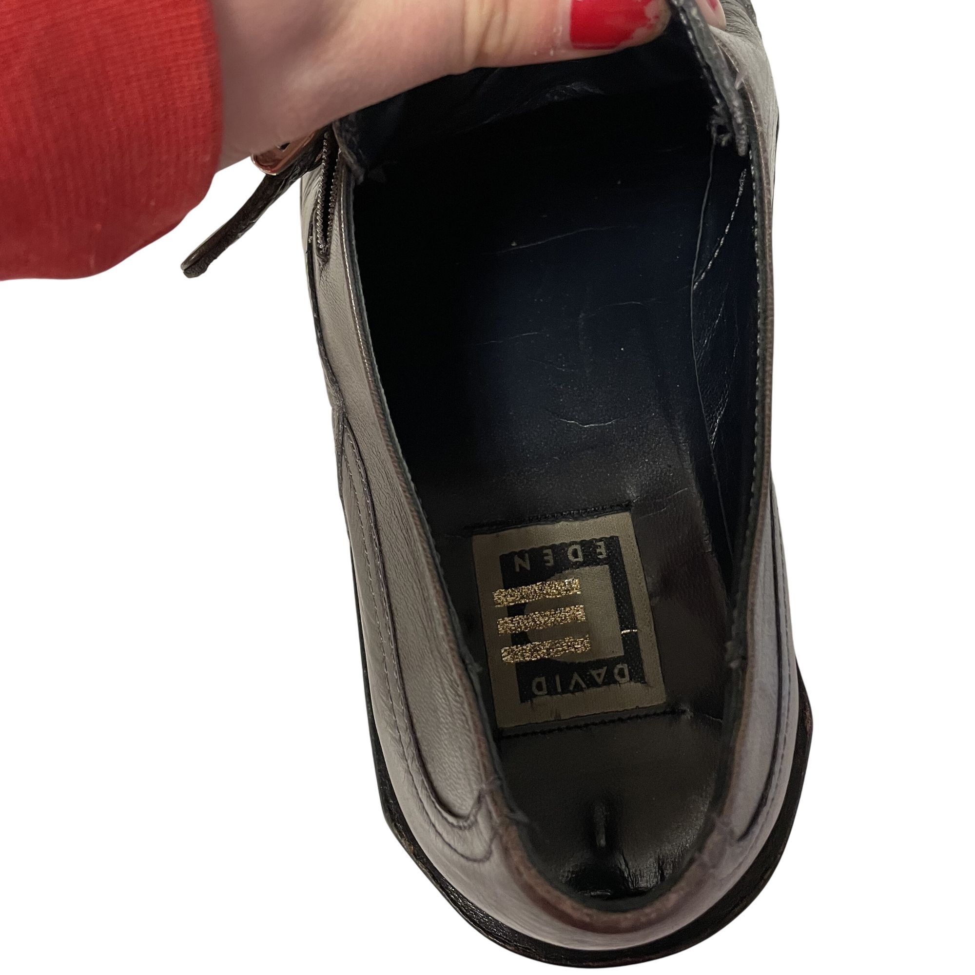 Other Vtg David Eden HANDMADE Gray Leather MONK STRAP Loafers Size US 8 / EU 41 - 14 Thumbnail