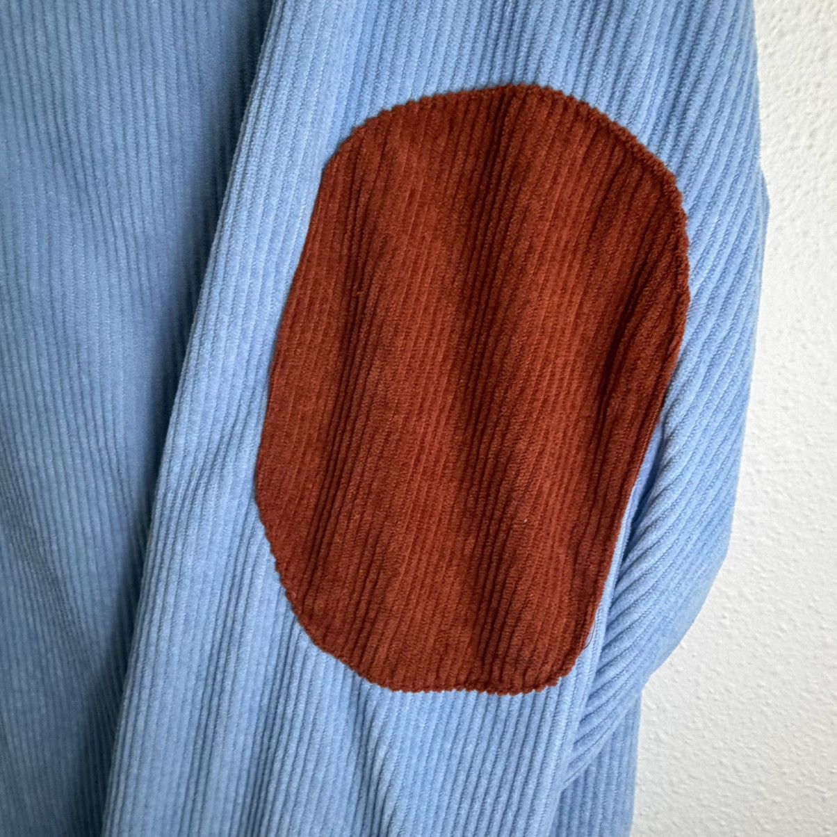 Other OUKU Mens XL 1/4 Pullover Ribbed Knit Blue Elbow Patches NWT Size US XL / EU 56 / 4 - 4 Thumbnail
