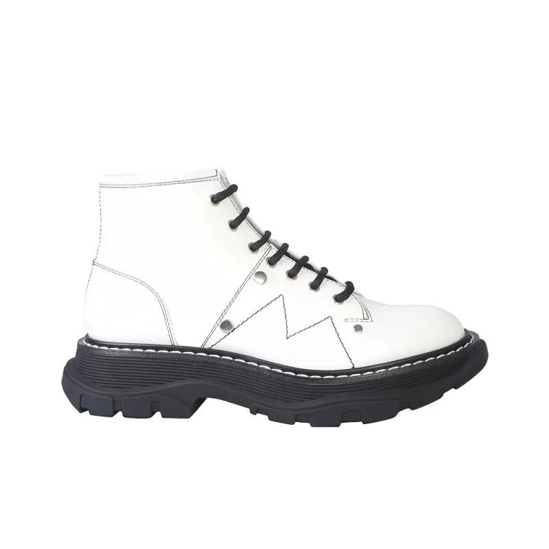 Alexander McQueen o1y0225 Ankle Boots in White Size US 11 / IT 41 - 1 Thumbnail