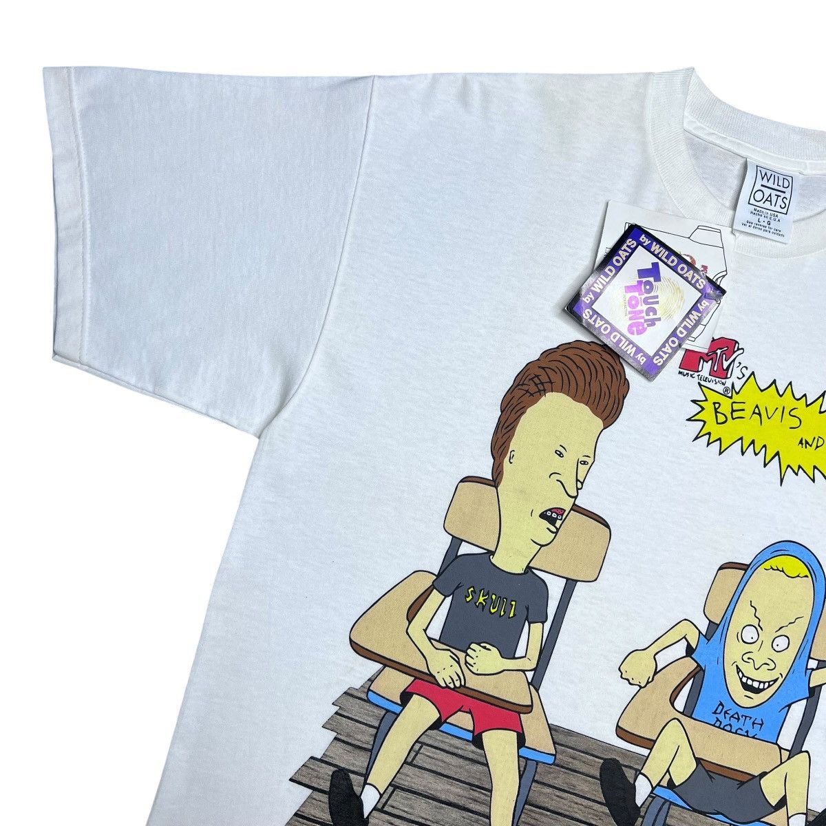 Mtv 1997 MTV Beavis And Butthead Wild Oats Touch Tone T-Shirt Size US L / EU 52-54 / 3 - 5 Thumbnail