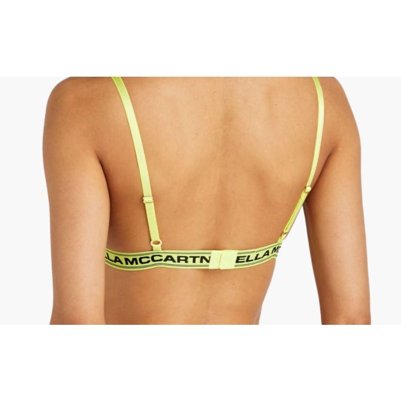 Stella McCartney Leopard-print stretch-mesh triangle bra line Green Size ONE SIZE - 3 Thumbnail