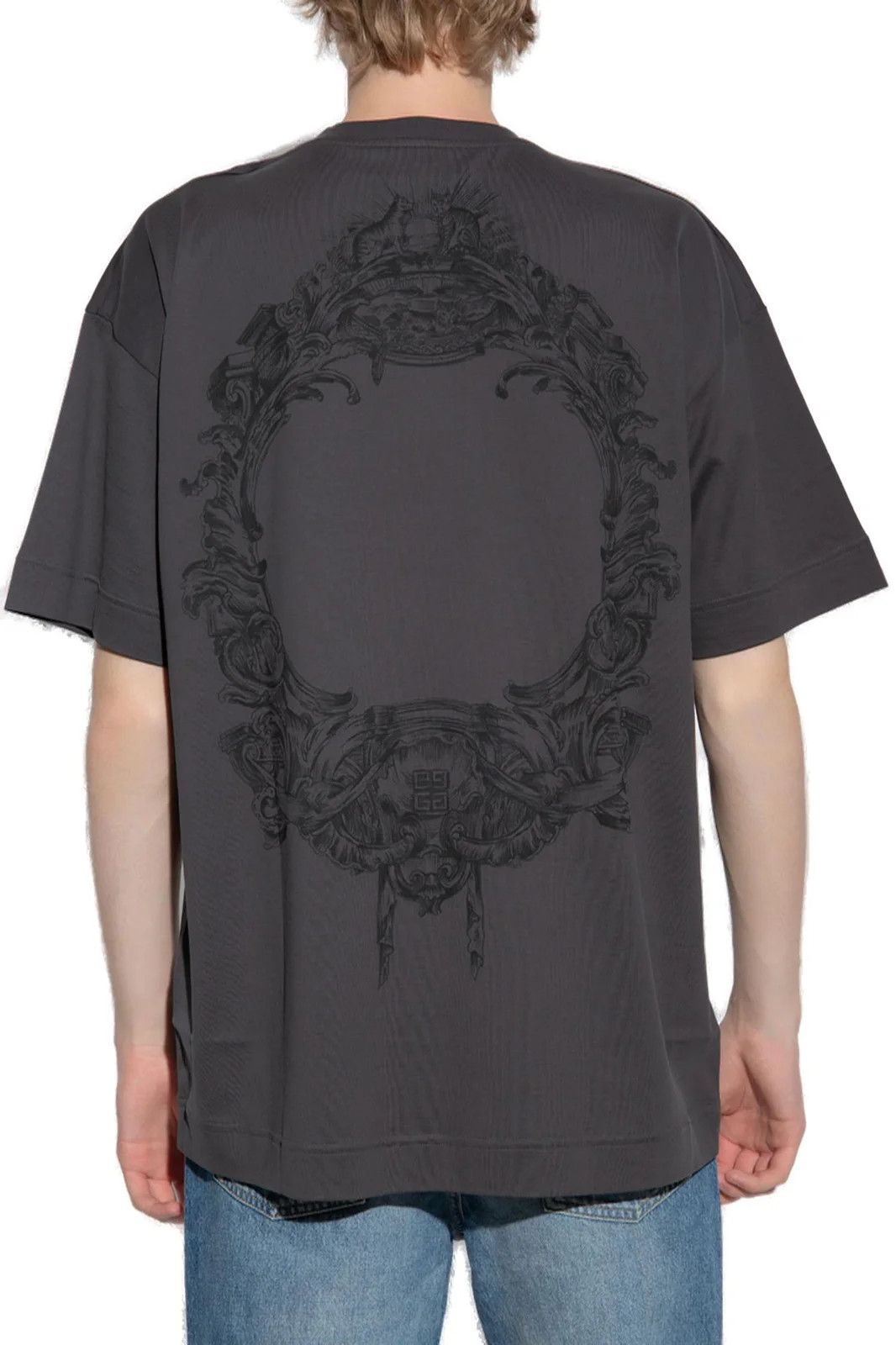 Givenchy o1srvl11e0325 Logo Printed Crewneck T-Shirt in Black Size US XL / EU 56 / 4 - 3 Thumbnail