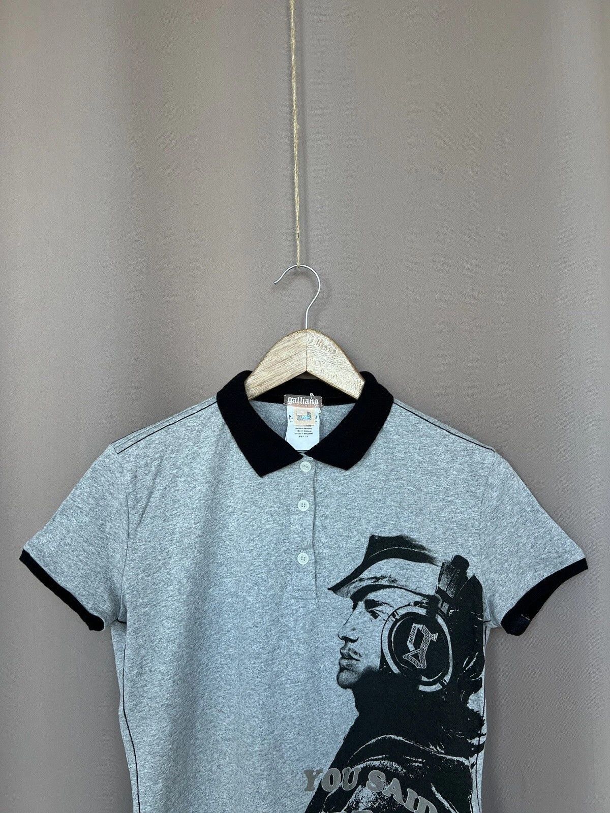 John Galliano John Galliano Big Logo Polo Shirt Womens Size S Short Sleeve Size S / US 4 / IT 40 - 2 Thumbnail