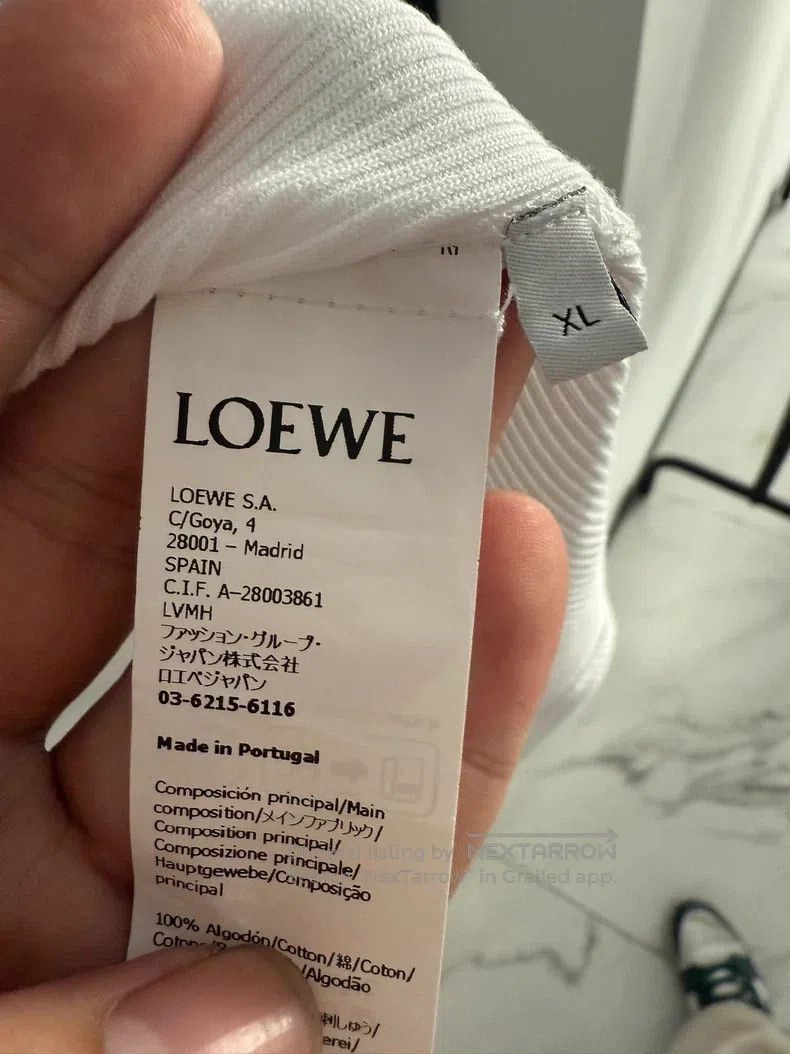 Loewe Loewe White long-sleeve T-shirt, front has embroidered log Size US XL / EU 56 / 4 - 3 Thumbnail