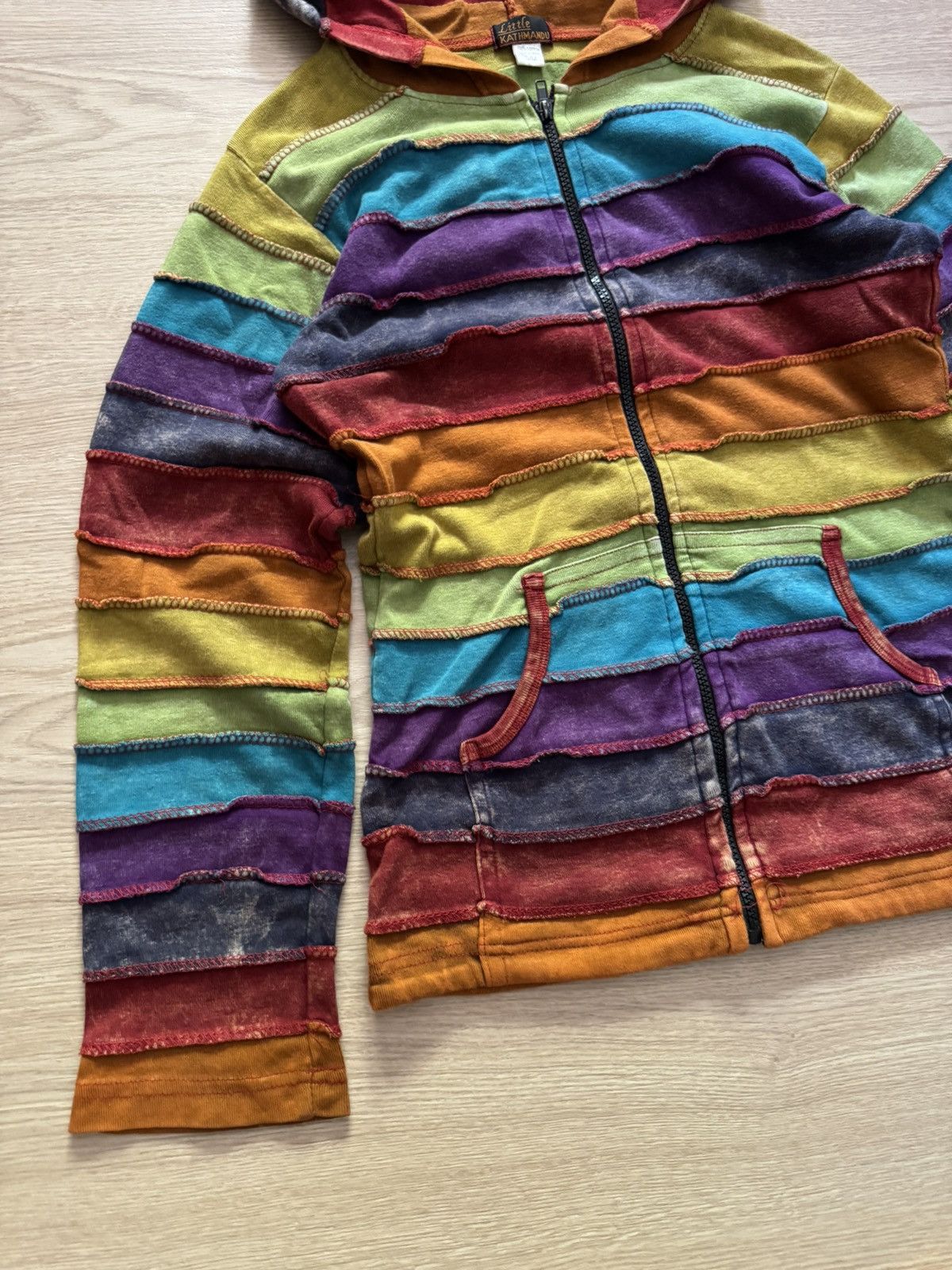 Handmade Vintage Little Kathmandu y2k Full Zip Hand Made Nepal Hoodie Size M / US 6-8 / IT 42-44 - 3 Thumbnail
