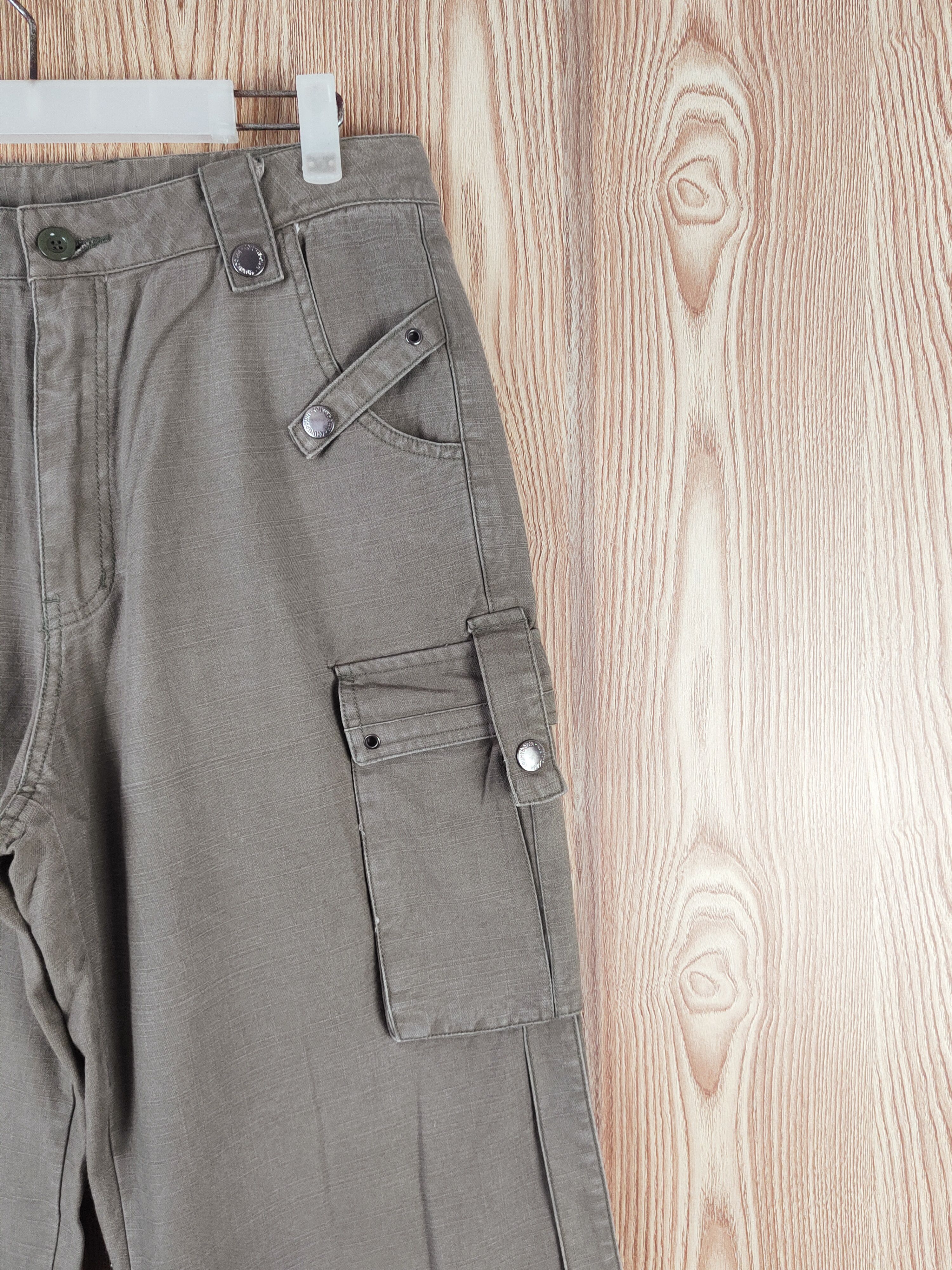 Japanese Brand Countdown Olive utility punk Multipocket Cargo Pants #W074 Size US 31 - 5 Thumbnail