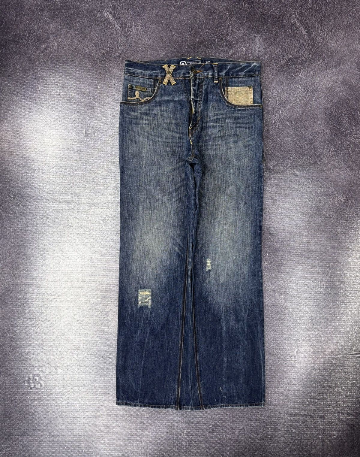 LRG Vintage Lifted Research Group LRG Blue Baggy Denim Jeans Size US 32 / EU 48 - 2 Thumbnail