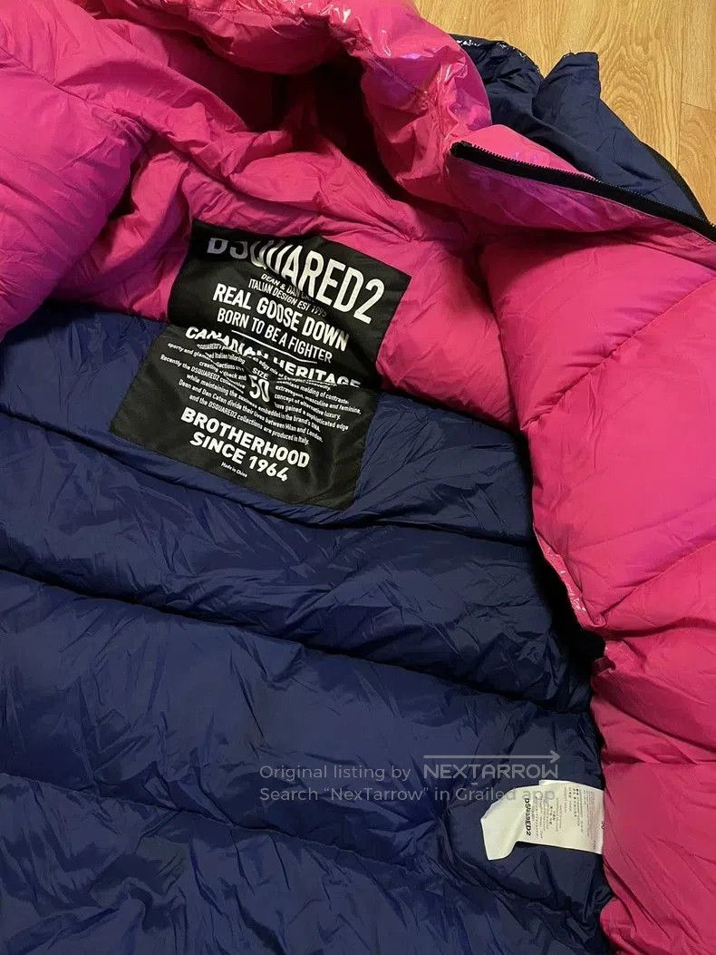 Dsquared2 DSquared2 Blue Puffer Jacket with Pink Lining. Size US L / EU 52-54 / 3 - 6 Thumbnail
