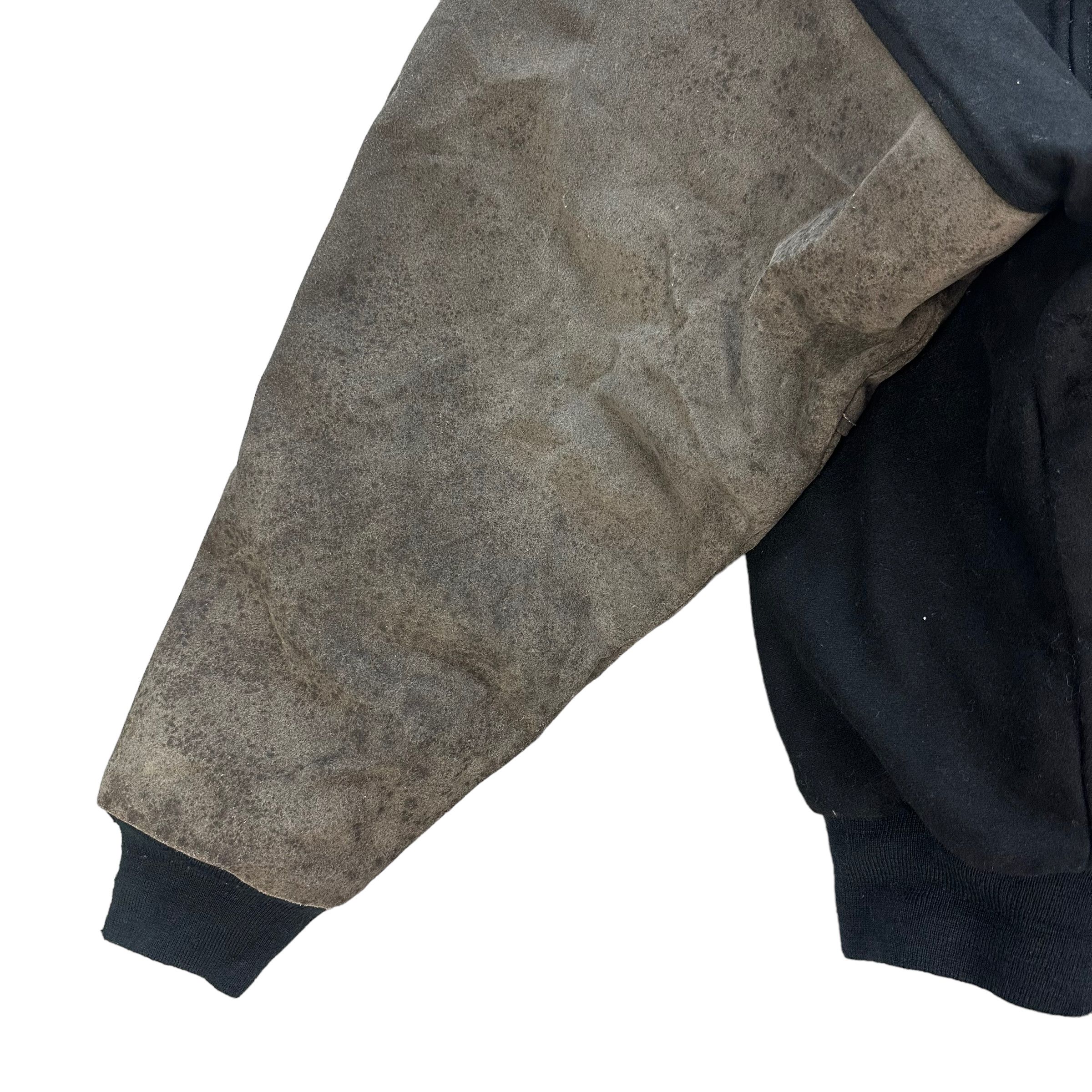 Nike NIKE BIG LOGO WOOL LEATHER VARSITY BOMBER JACKET #8444-009 Size US XL / EU 56 / 4 - 7 Thumbnail