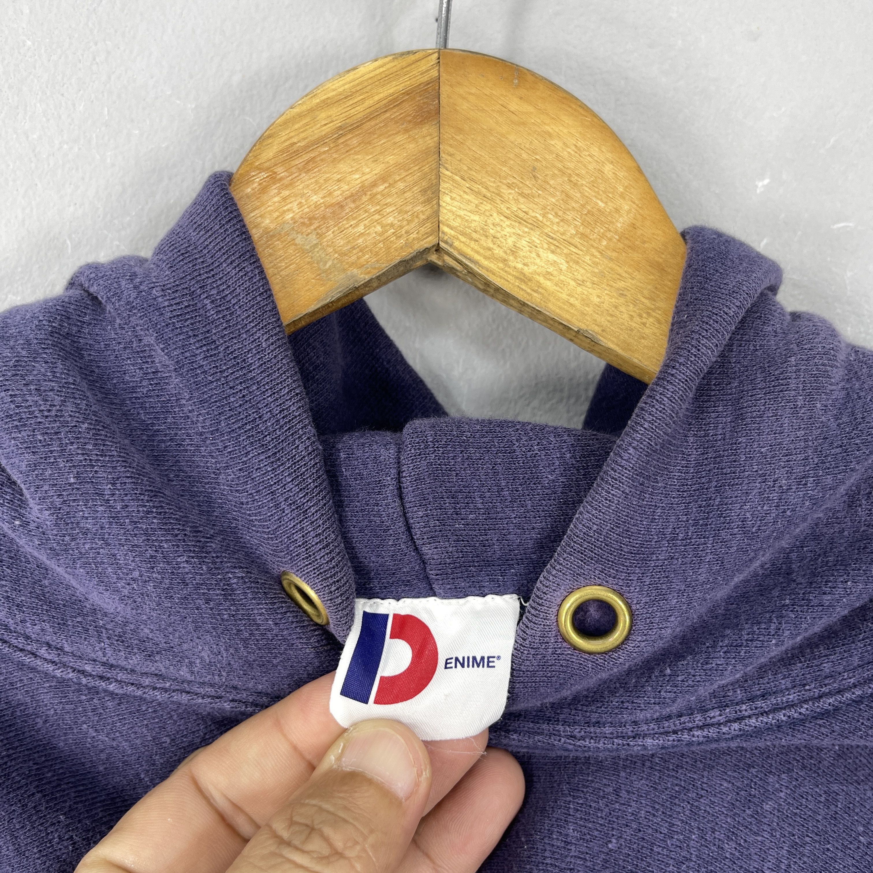 Denime Vintage 90's DENIME Orizzonti Printed Faded Hoodie Size US M / EU 48-50 / 2 - 4 Thumbnail