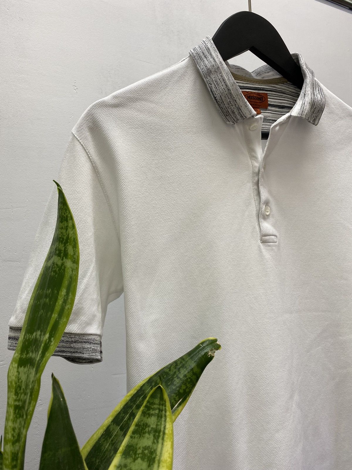Missoni Vintage Missoni Polo T Shirt Men’s M White Styled Luxury Size US M / EU 48-50 / 2 - 5 Thumbnail