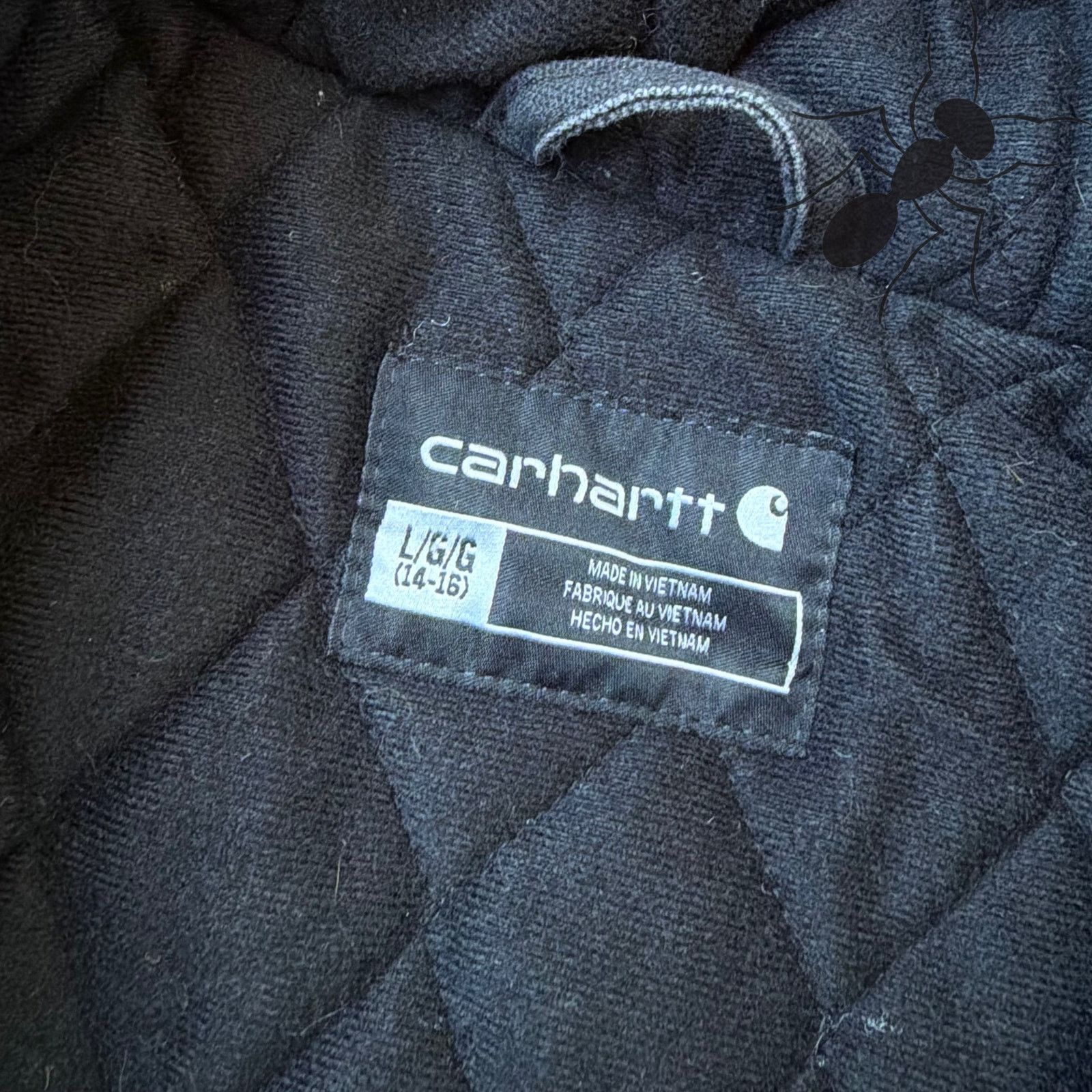 Carhartt × Vintage Carhartt YOUTH black hooded work wear jacket Size US XS / EU 42 / 0 - 5 Thumbnail