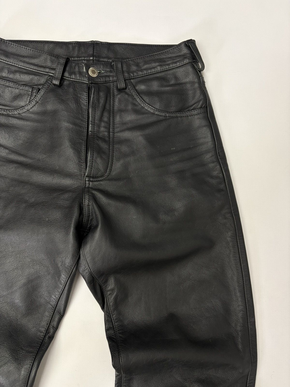 Hedi Slimane 🔥 Vintage Leather Pants 00s Italian Rock Noir Archive Grunge Size US 30 / EU 46 - 6 Thumbnail