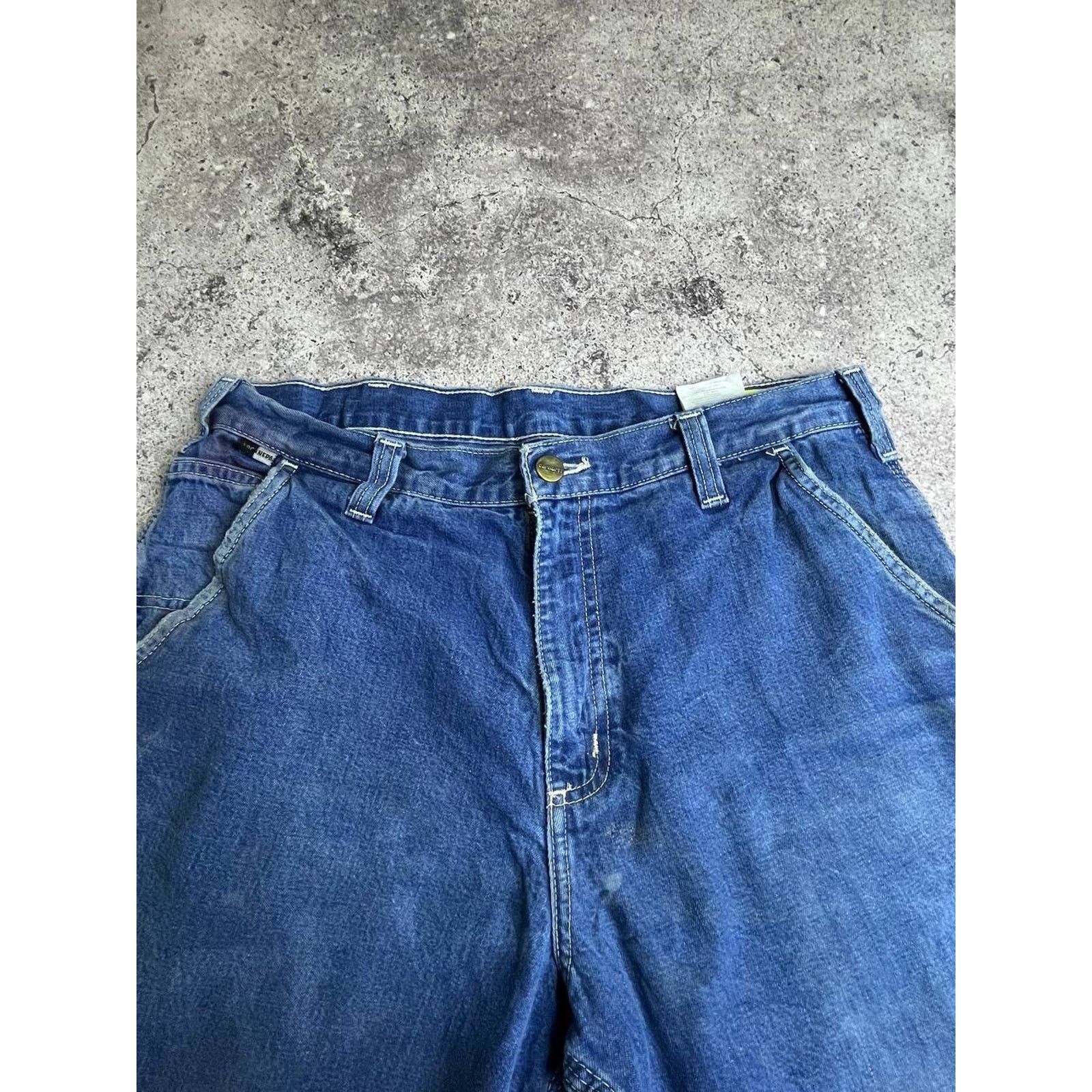 Carhartt Vintage Carhartt Denim Carpenter Pants Washed Distressed Size US 32 / EU 48 - 7 Thumbnail