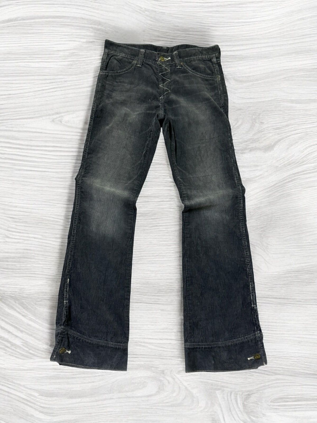 Hysteric Glamour × Lee VINTAGE LEE CORDUROY BLACK FADED Size US 27 - 2 Thumbnail