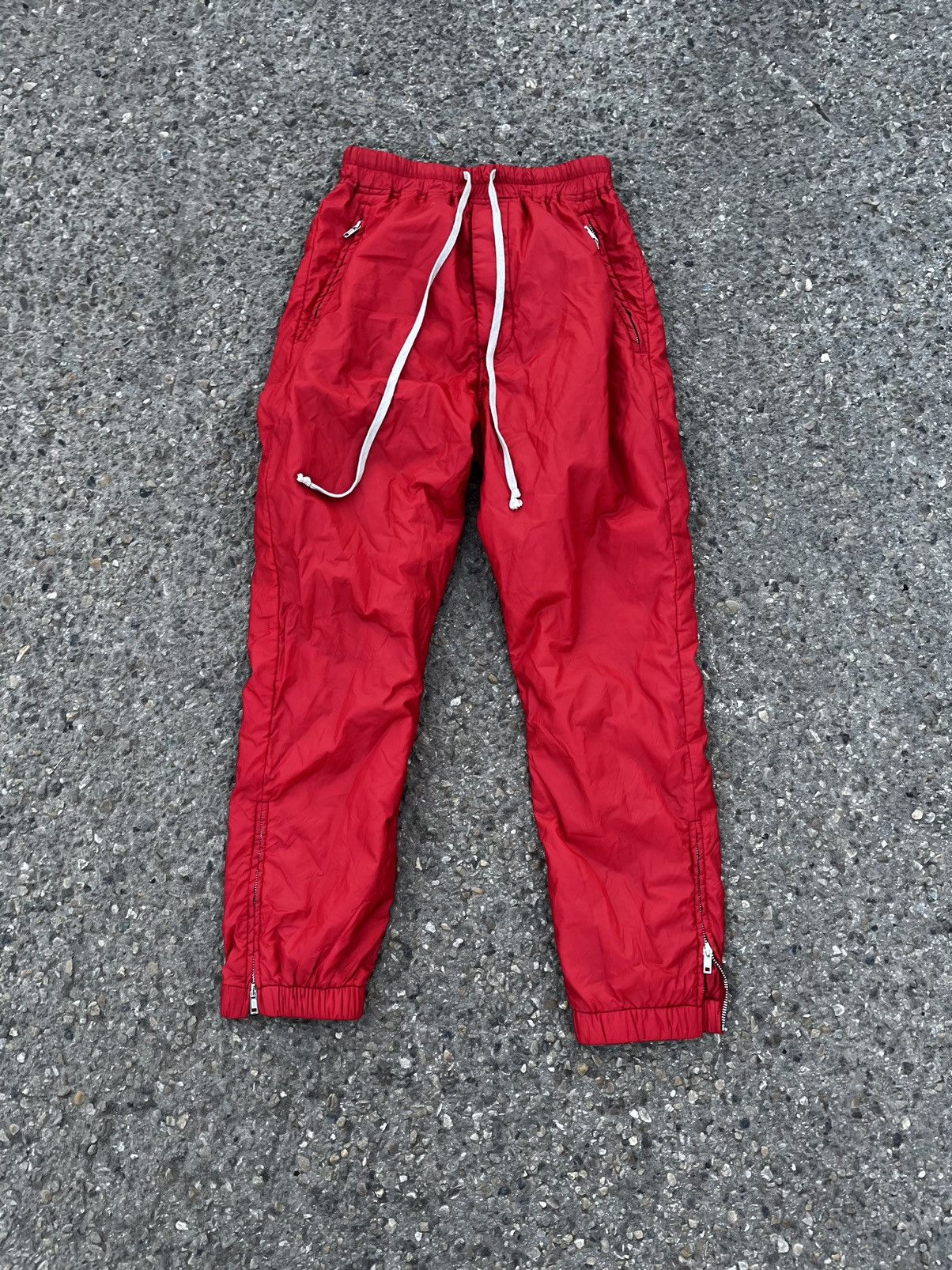 image of Rick Owens Fw/19 Larry Padded Pants in Cardinal Red, Women's (Size 26)