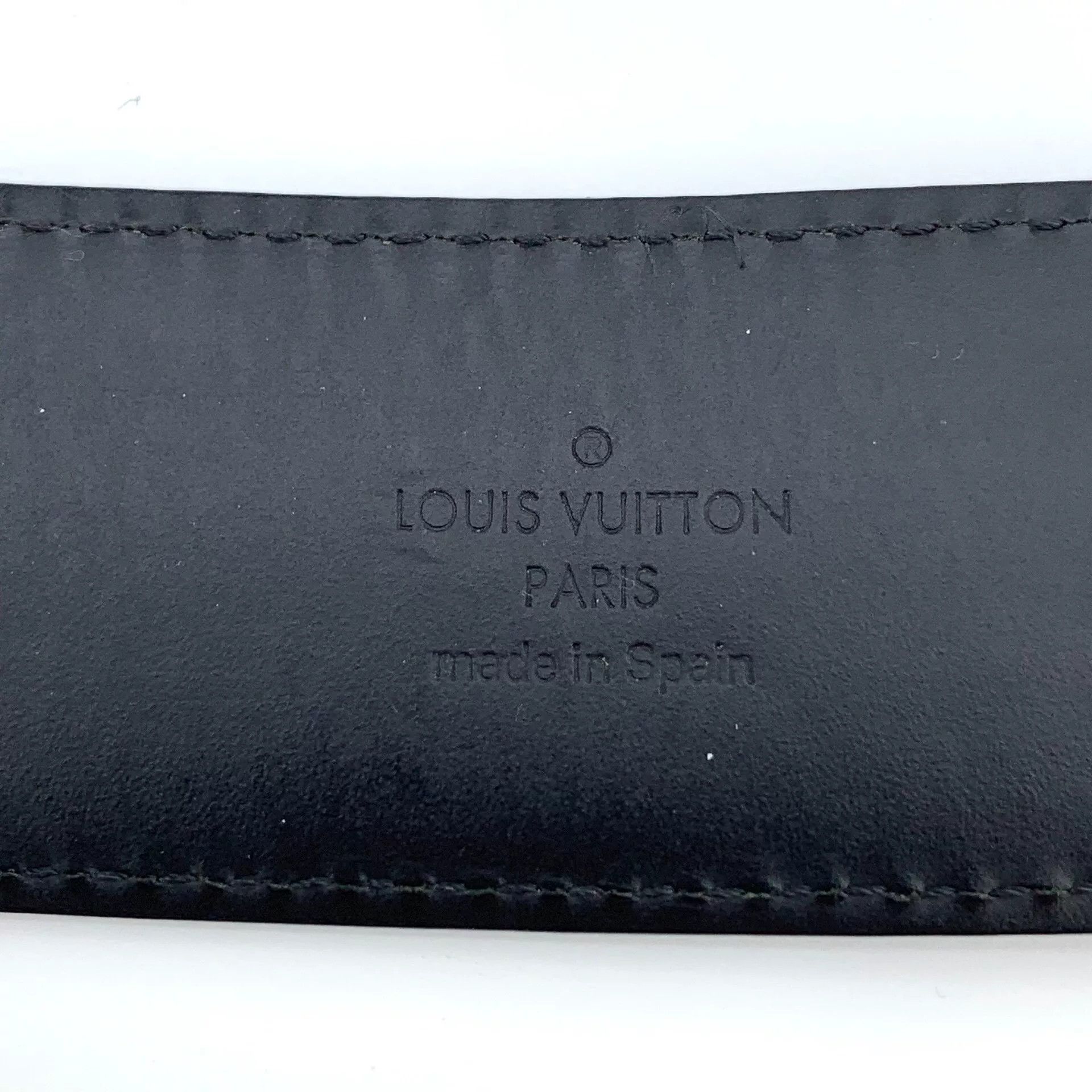 Louis Vuitton louis vuitton black gray checkered logo belt Size ONE SIZE - 6 Thumbnail