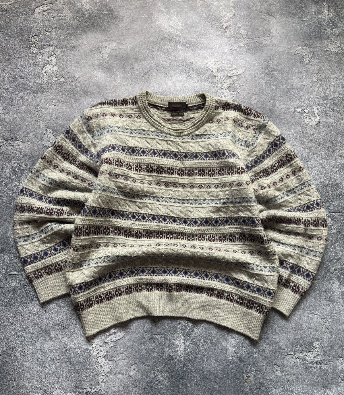 Japanese Brand MADE IN JAPAN Vintage Varizioni Knitwear Wool Sweater Rare Size US L / EU 52-54 / 3 - 1 Thumbnail