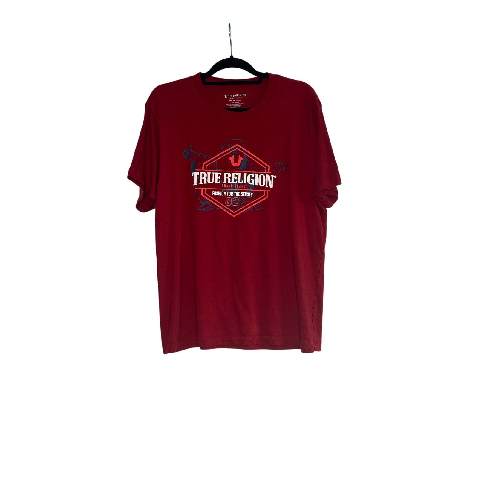 True Religion True Religion burgundy red short sleeves t shirt size Large Size US L / EU 52-54 / 3 - 8 Thumbnail