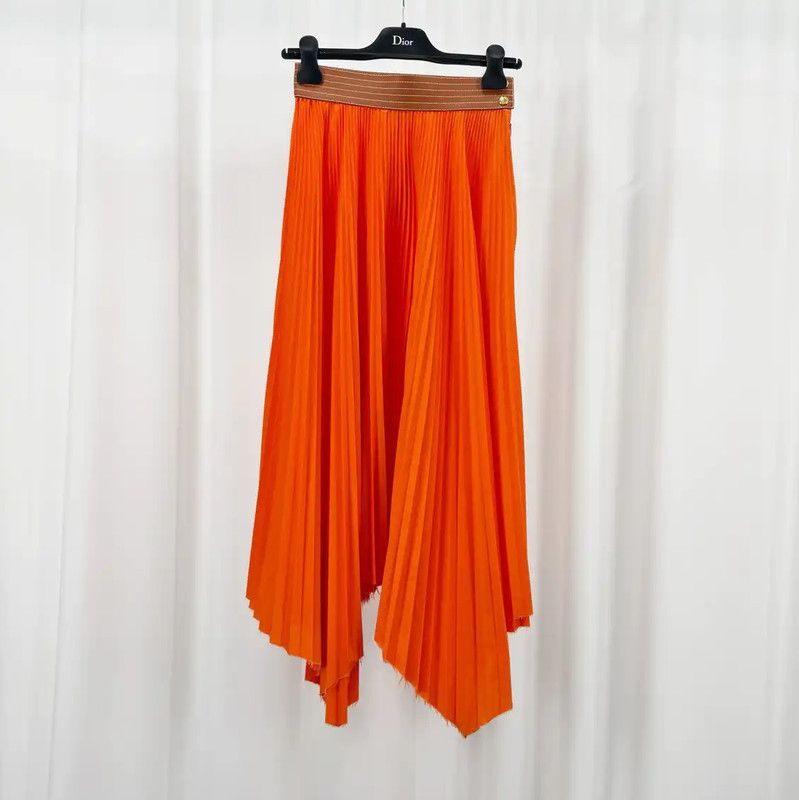 Loewe Loewe Pleated Skirt in Bright Orange 0089 Size 22" - 1 Thumbnail