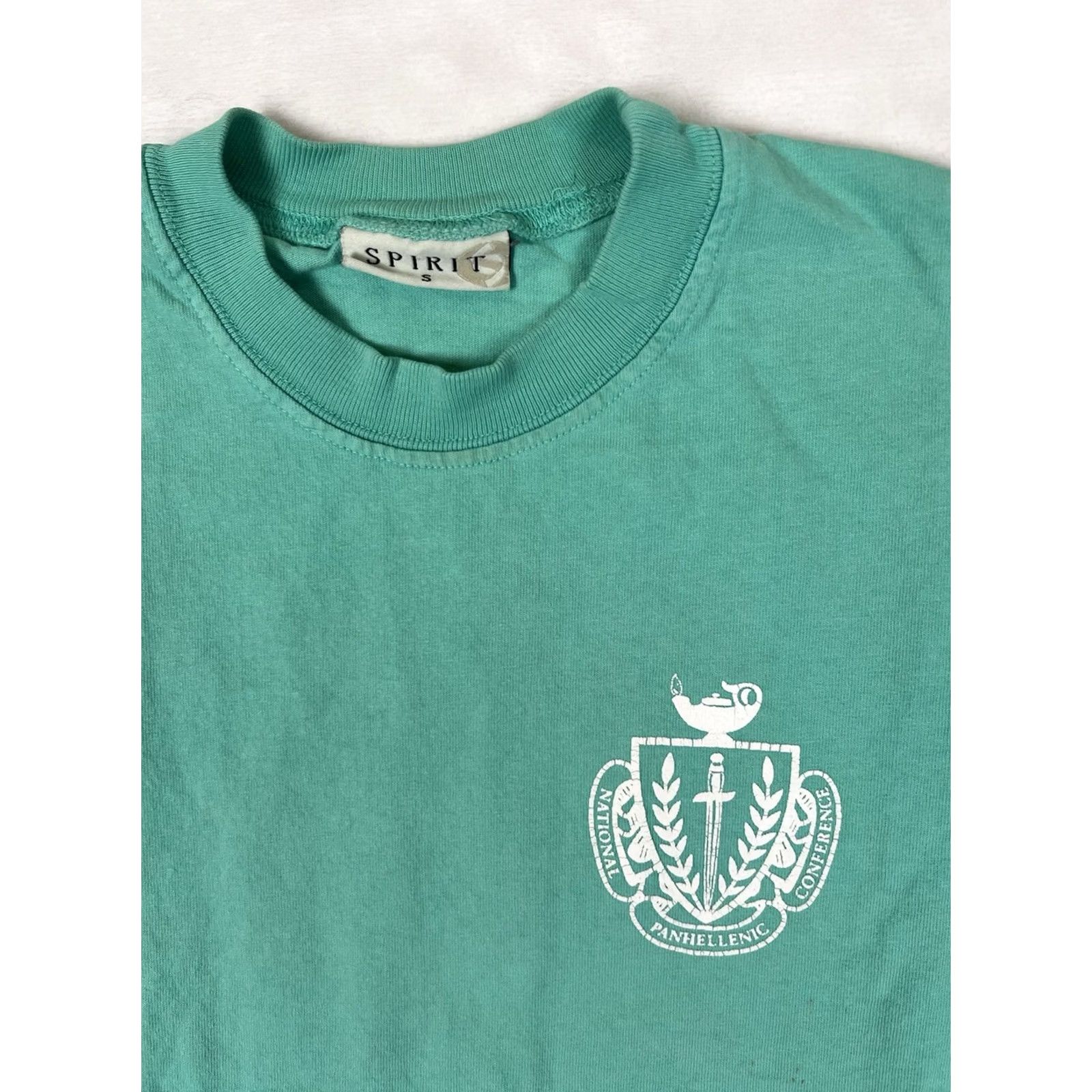 ESPIRIT VINTAGE Panhellenic UC Santa Barbara Long Sleeve Spirit Jersey Shirt Women S Teal Blue 90s College Spirit Size S / US 4 / IT 40 - 4 Thumbnail
