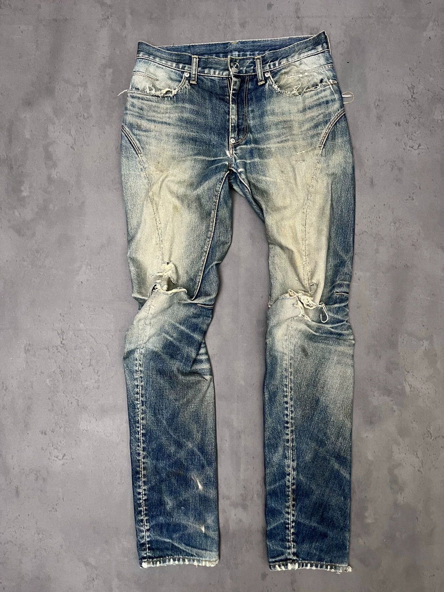 Undercover Undercover SS07 Purple Faded „ Chaos “ Zip Denim