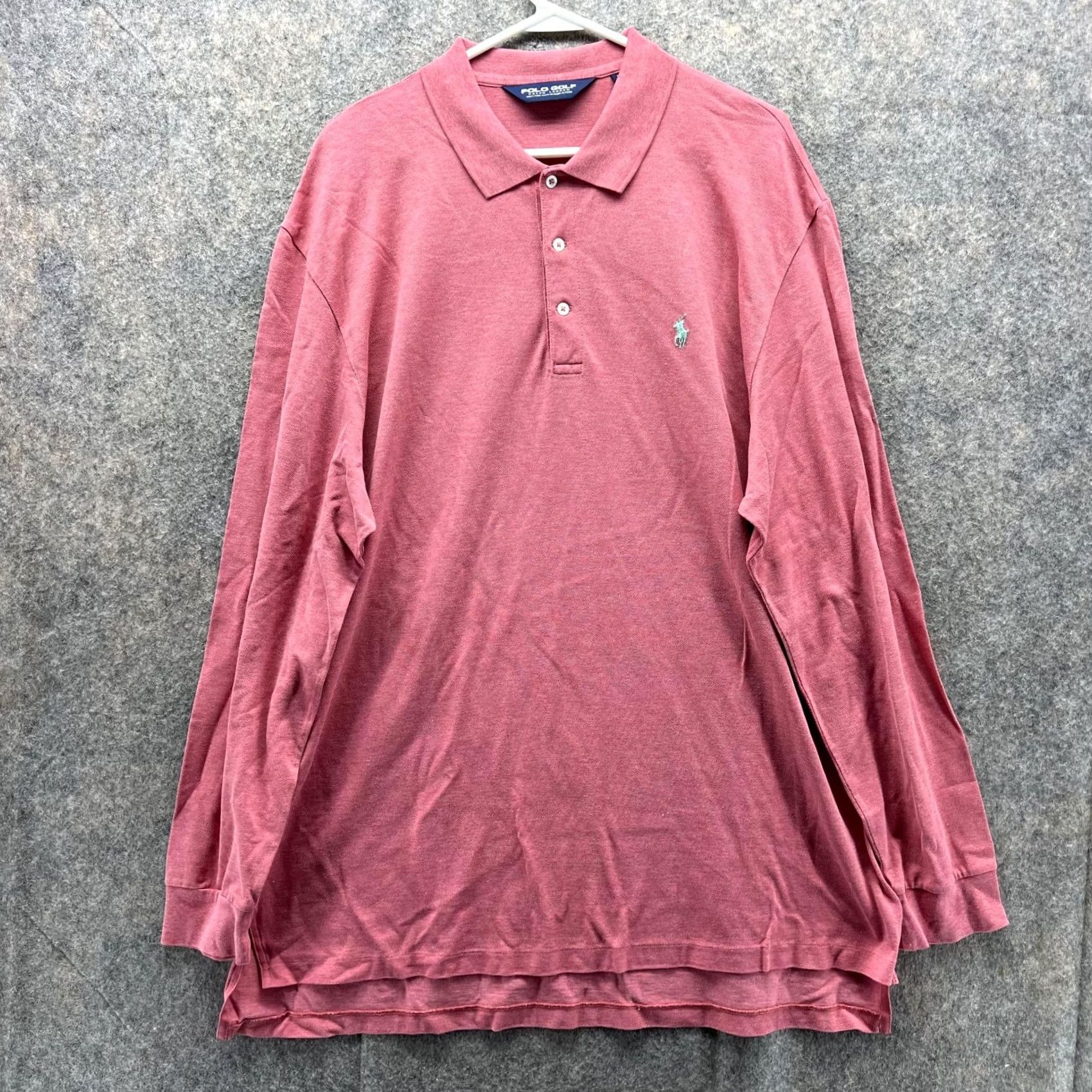 Ralph Lauren Ralph Lauren Polo Shirt Men Extra Large Adult Pink Long Sleeve Golf Golfer Pony Size US XL / EU 56 / 4 - 2 Thumbnail