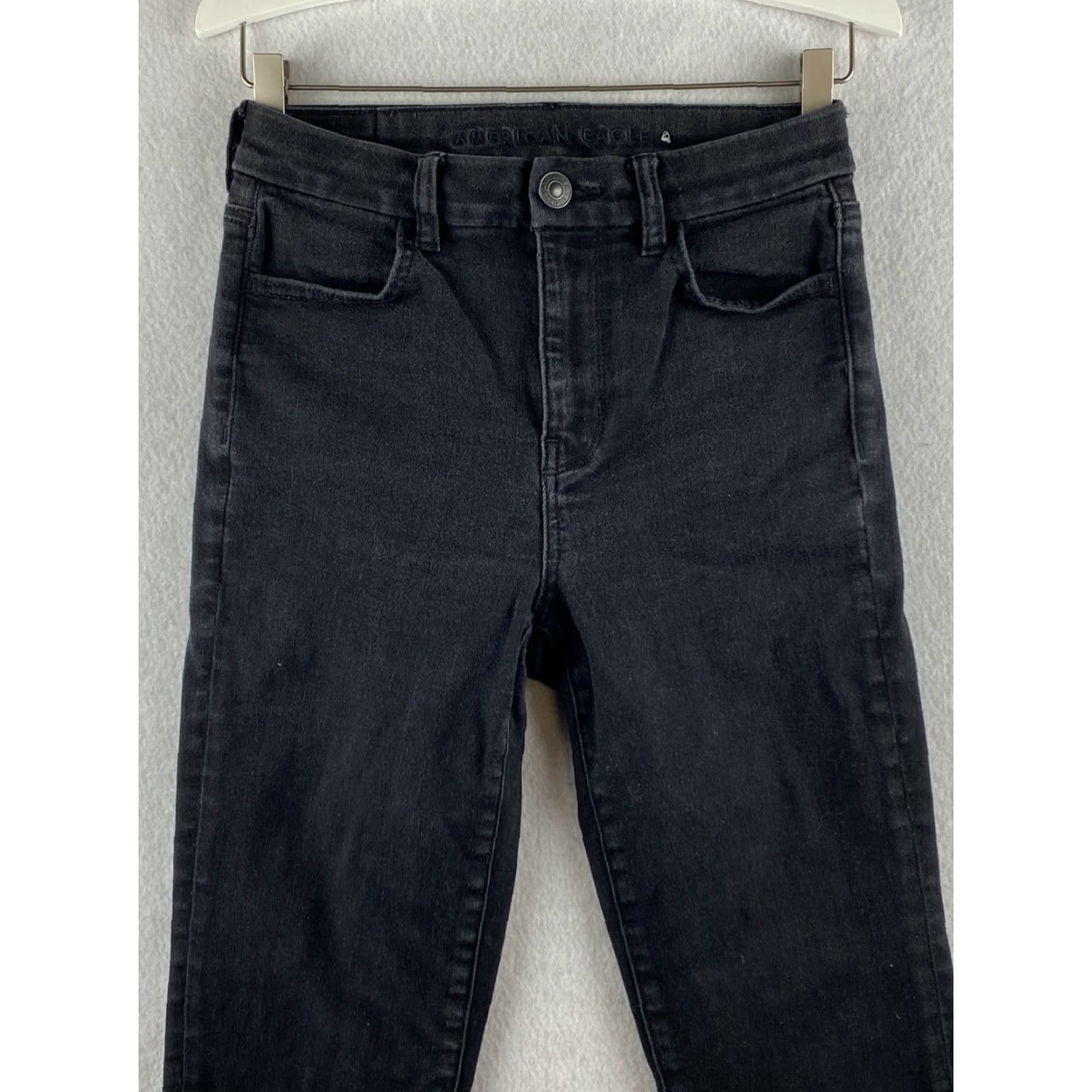 American Eagle Outfitters American Eagle Jeans 4 Womens Black Curvy High-Rise Ankle Jegging Stretch Denim Size 27" / US 4 / IT 40 - 2 Thumbnail