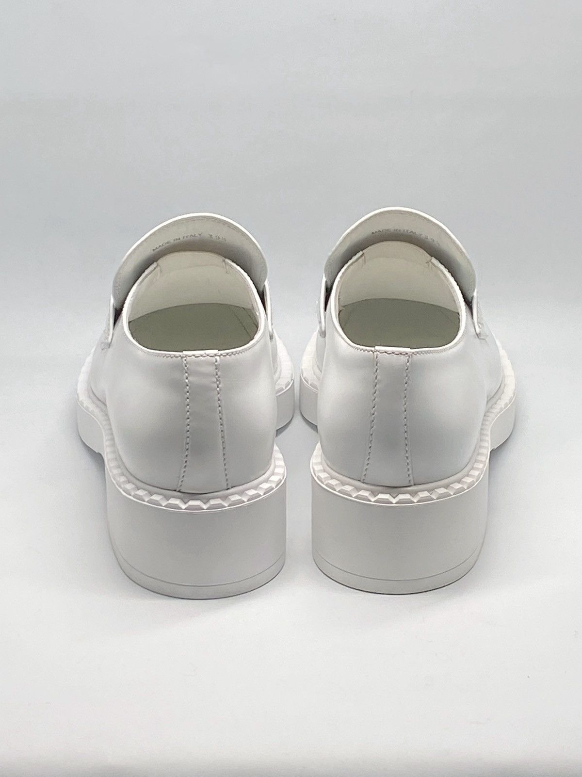 Prada Prada Spazzolato Logo Platform Leather Loafers size 39.5 Size US 9.5 / IT 39.5 - 7 Thumbnail