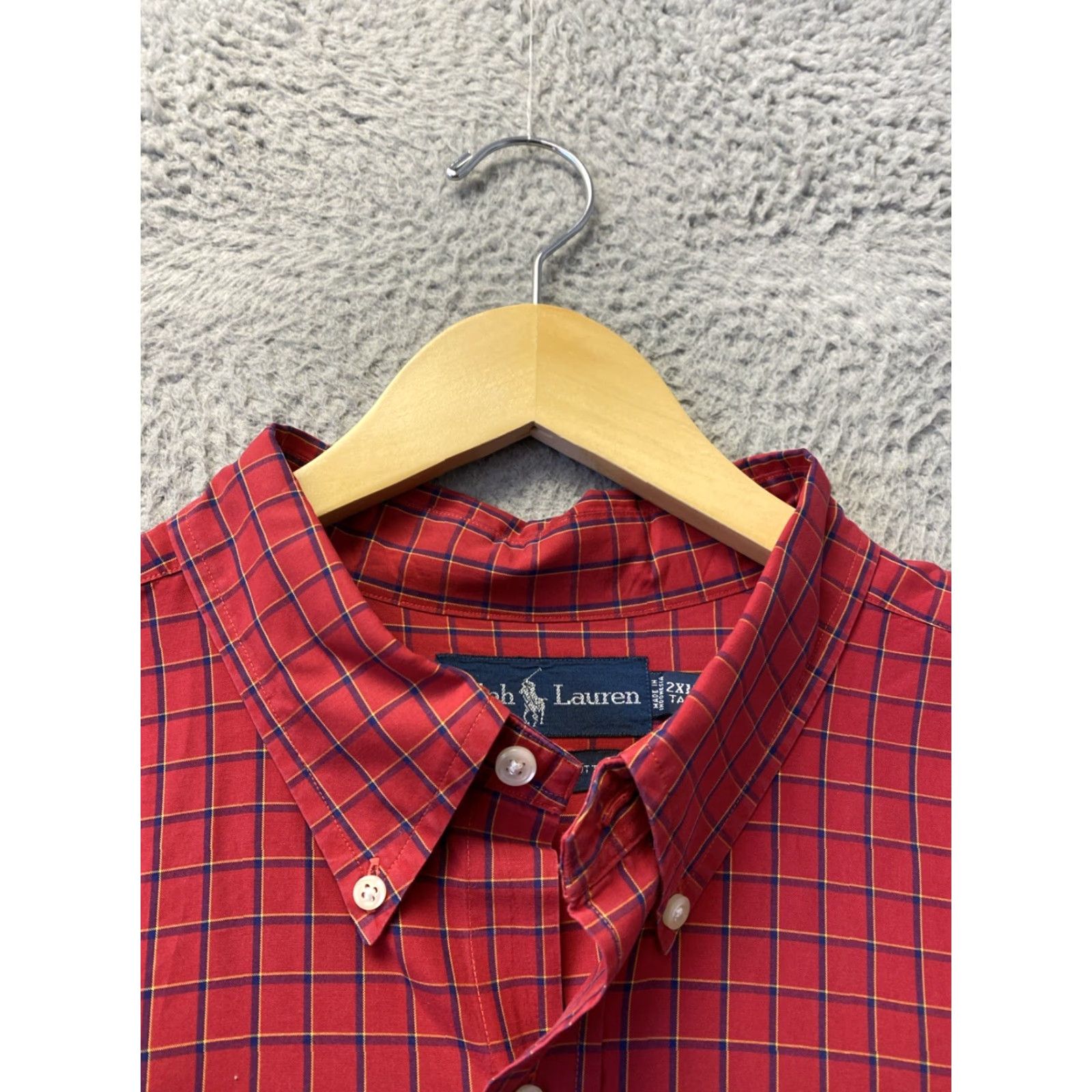 Ralph Lauren RALPH LAUREN Button Down Shirt Mens XXLT Red Classic Check Long Sleeve /161-16 Size US XXL / EU 58 / 5 - 4 Thumbnail