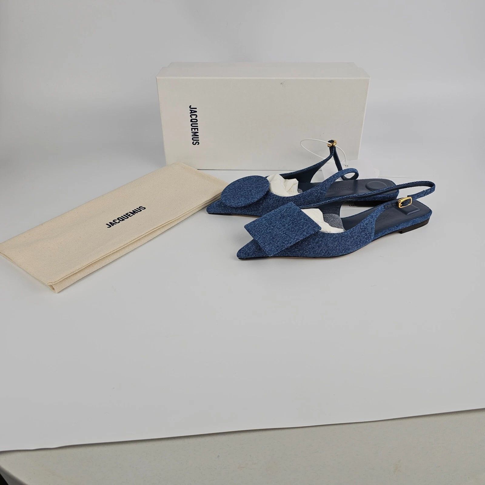 Jacquemus JACQUEMUS The Duelo Denim Slingback Flats New & Authentic Size US 5 / IT 35 - 3 Thumbnail