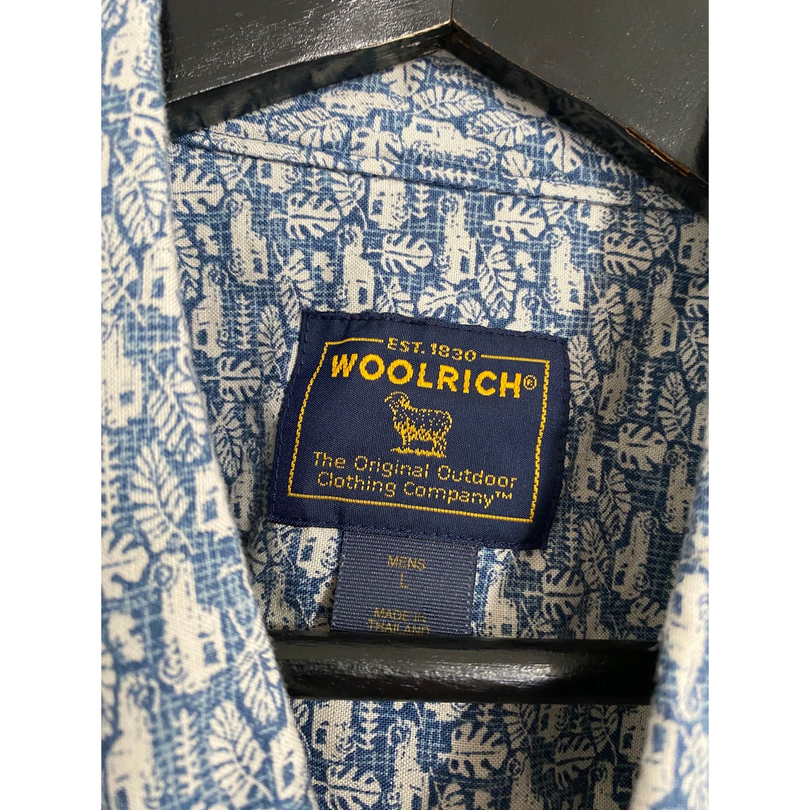 Woolrich Woolen Mills Woolrich Blue Short Sleeve Button-Up Shirt Size Large Size US L / EU 52-54 / 3 - 3 Thumbnail