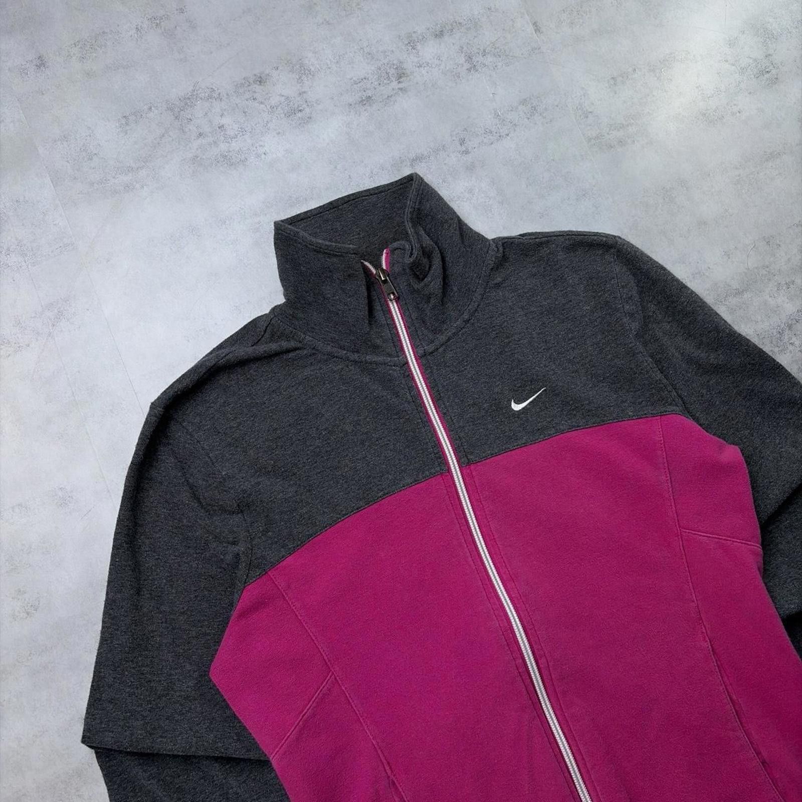 Nike Y2K Pink Nike Swoosh Grunge Skater Zip Up Jacket Size M / US 6-8 / IT 42-44 - 5 Thumbnail