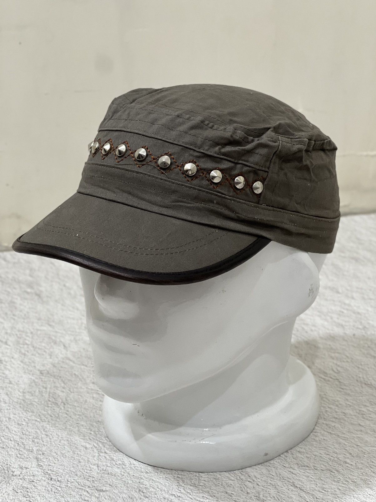 Kapital 2000s Japanese Cadet Hat Hybrid Punk Studded Cap y2k Lgb Size ONE SIZE - 1 Thumbnail