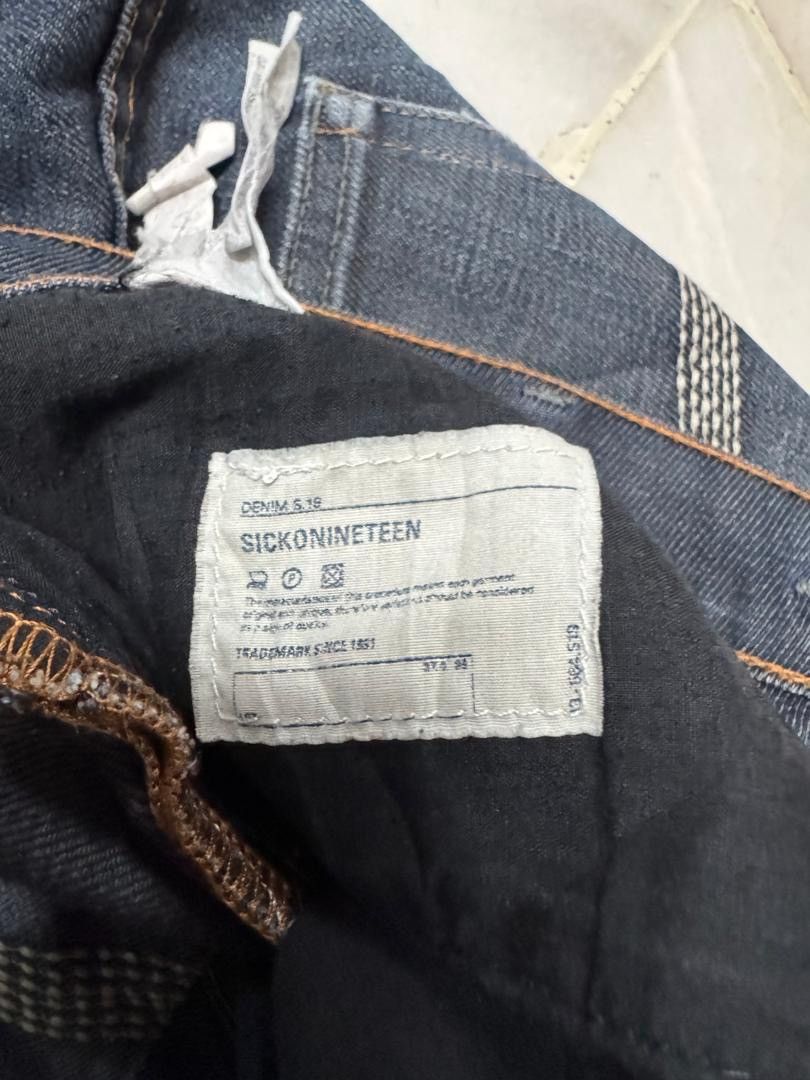Vintage 💥Sick Jeans💥90s Style Sicko Denim Rusty Mudwash Thrashed Size US 35 - 15 Thumbnail
