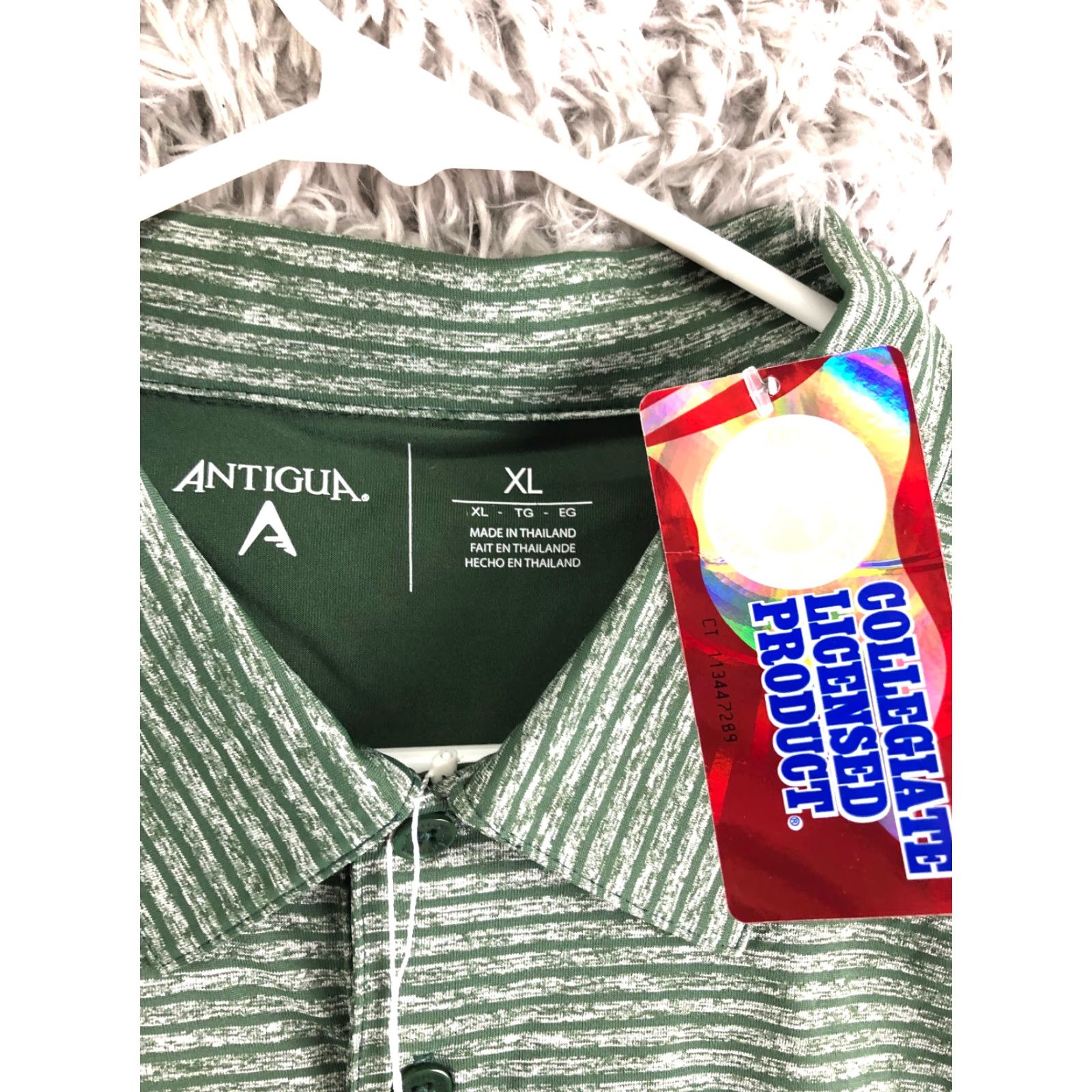 Vintage Antigua Boston University Polo Shirt Mens XL Green Short Sleeve Pullover Shirt Size US XL / EU 56 / 4 - 5 Thumbnail