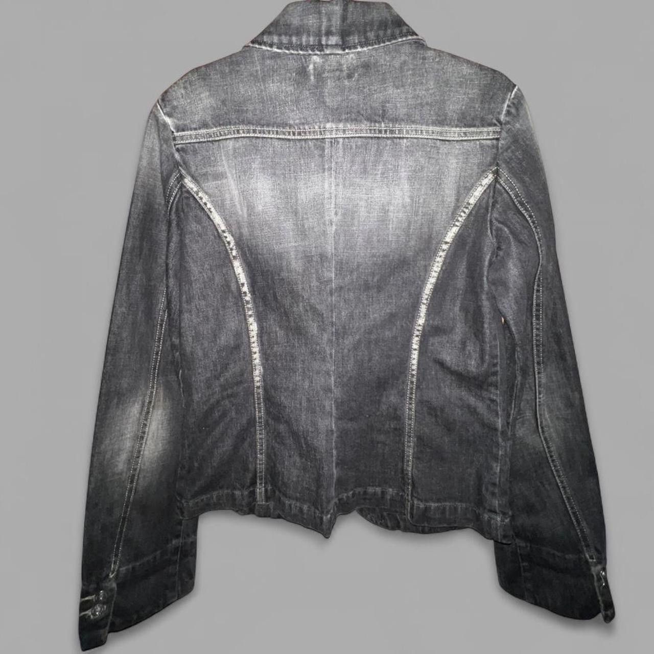Diesel Diesel y2k vintage Charcoal grey faded Black denim blazer Size M / US 6-8 / IT 42-44 - 3 Thumbnail