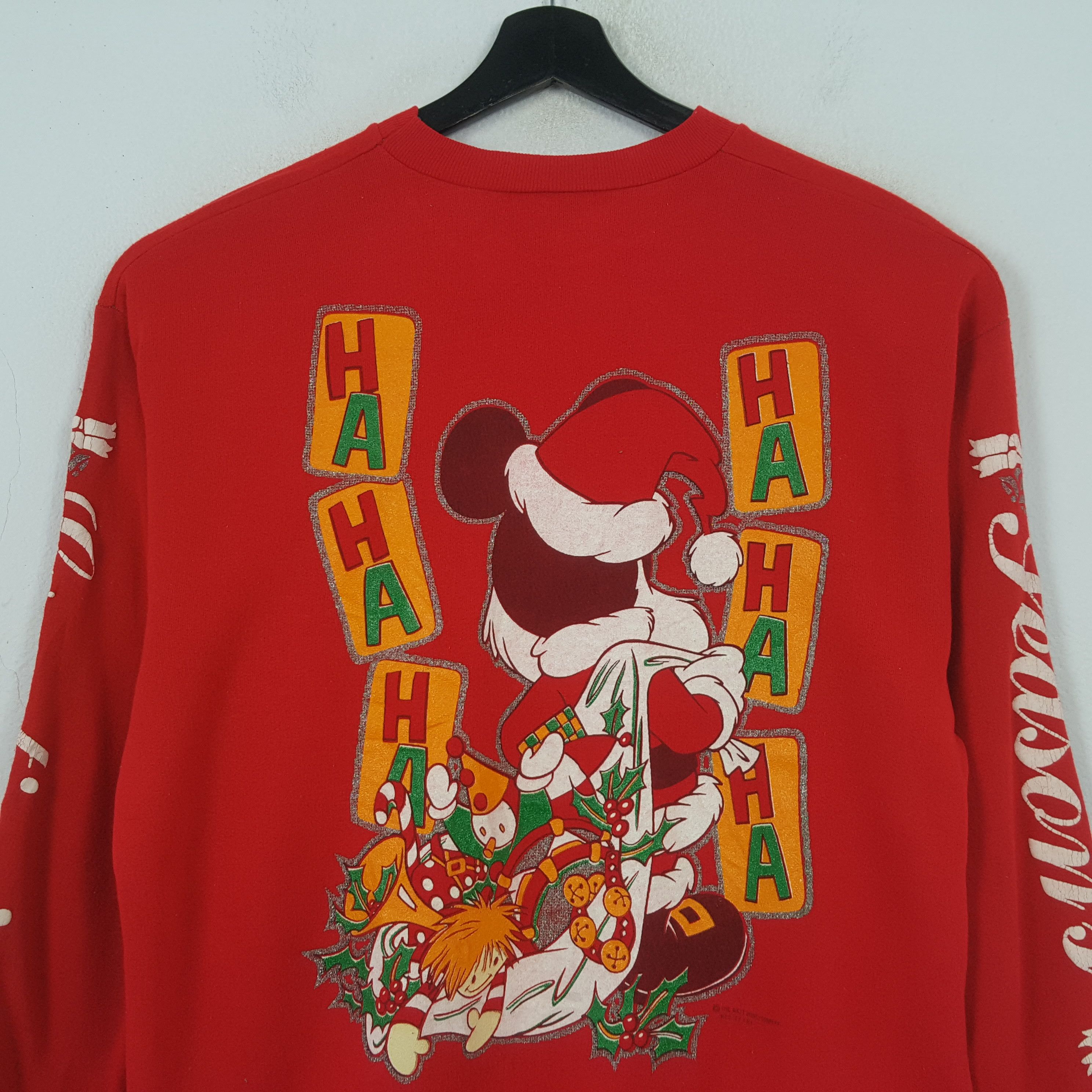 Vintage Christmas Mickey Mouse Streetwear Style Sweatshirt RR5 Size US M / EU 48-50 / 2 - 4 Thumbnail