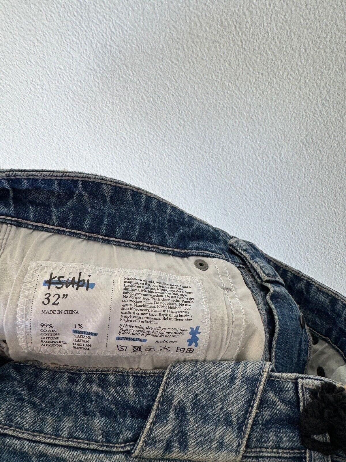Ksubi new Ksubi mens denim jean chitch 32 blue heroism tour ripped Size US 32 / EU 48 - 8 Thumbnail