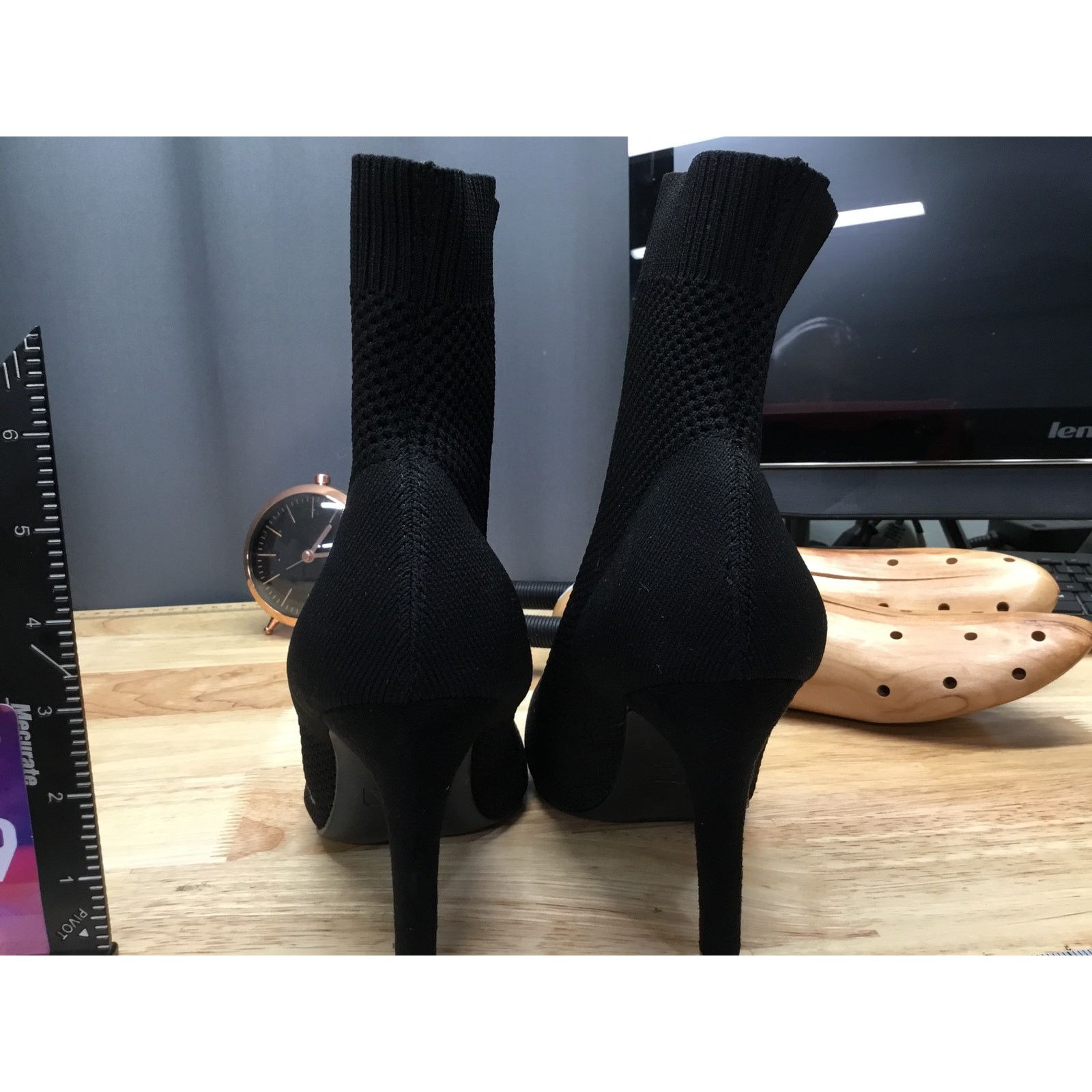 Other Mia McKinley Black Knit Pointed Toe Women 6.5 Ankle Booties Size US 6.5 / IT 36.5 - 3 Thumbnail