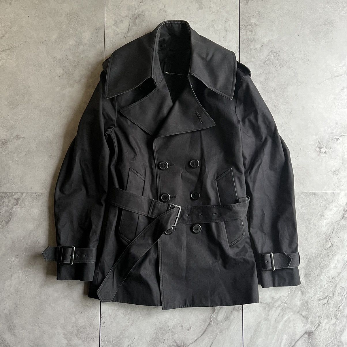 image of Lad Musician Pea Coat in Black, Men's (Size Medium)
