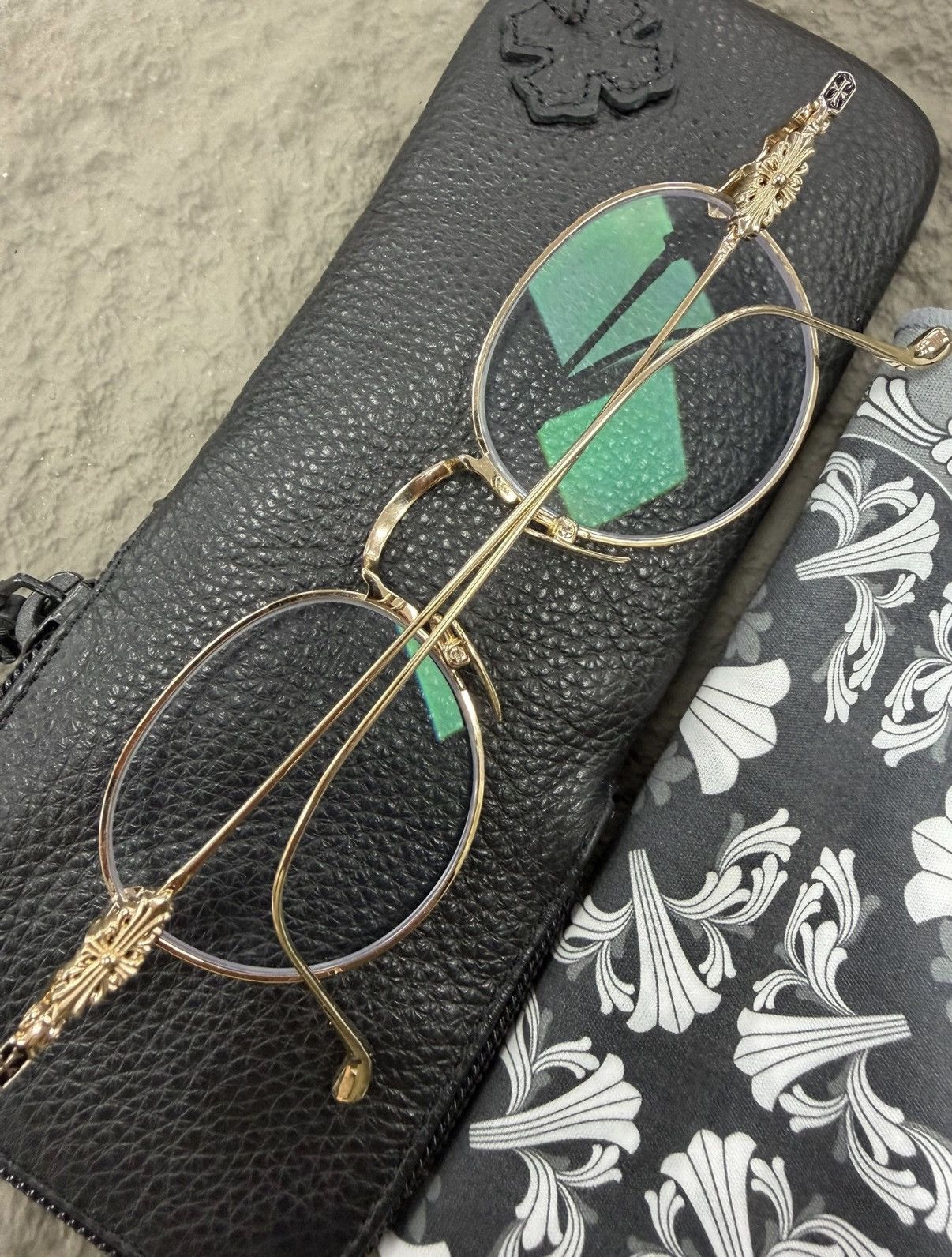 Chrome Hearts Chrome Hearts 22K Gold VAGIDICTORIAN III Eyeglass Frame Size ONE SIZE - 1 Thumbnail