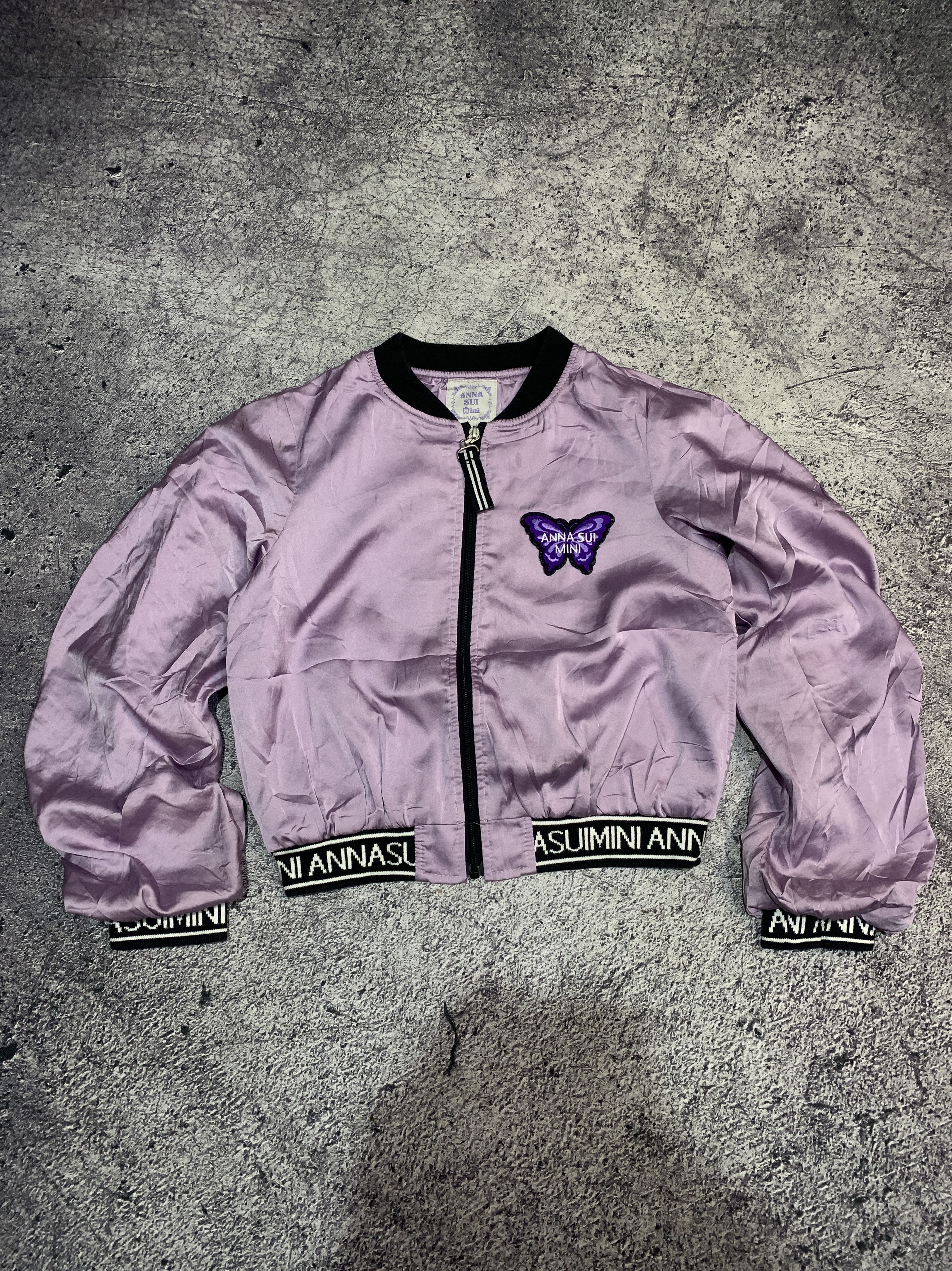 Japanese Brand 2000s Anna Sui Japanese Butterfly Silk Bomber Jacket Size US L / EU 52-54 / 3 - 1 Thumbnail