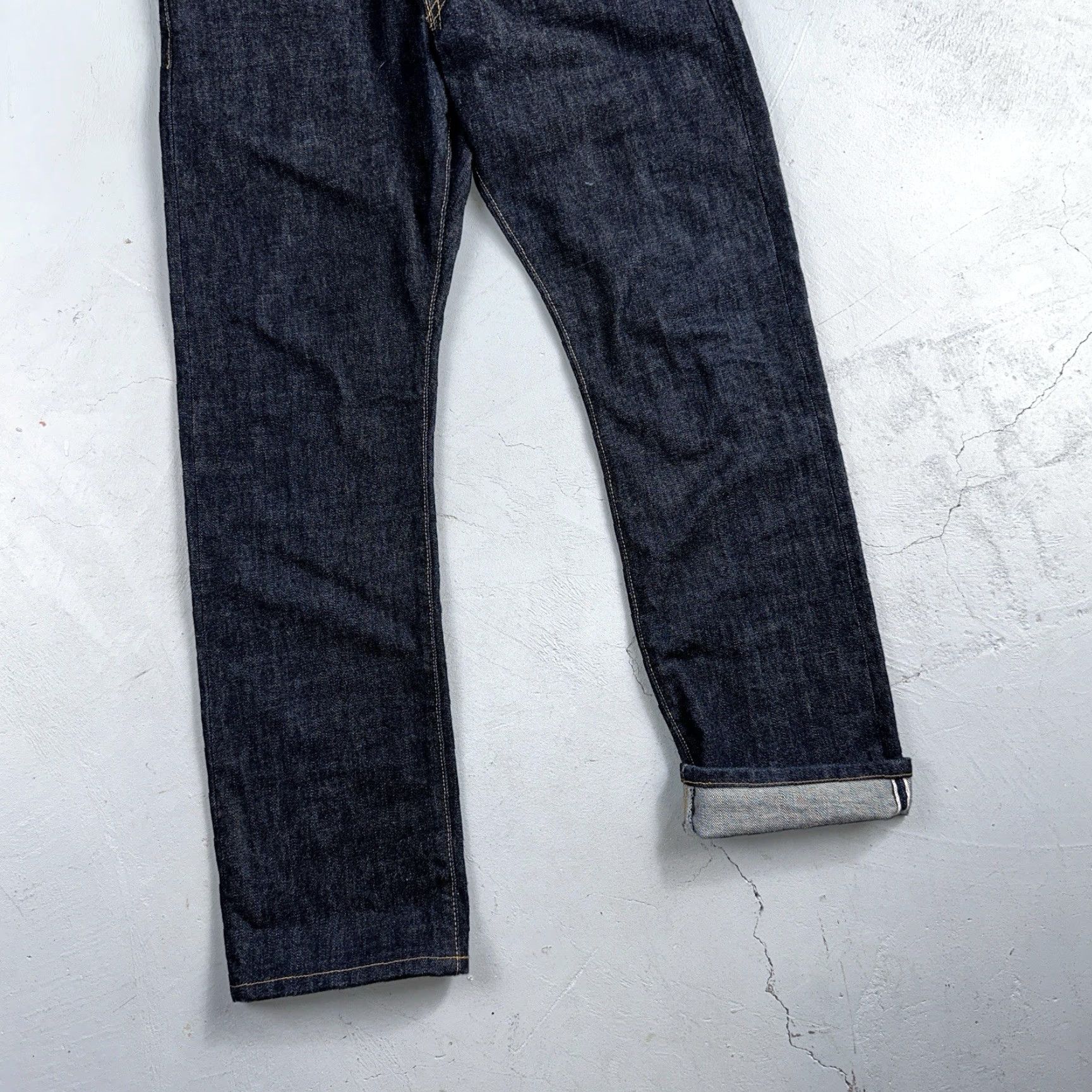 Vintage RRL Men's Slim Fit Blue Denim Jeans 31x32 Dark Selvedge Cowboy USA Size US 31 - 3 Thumbnail