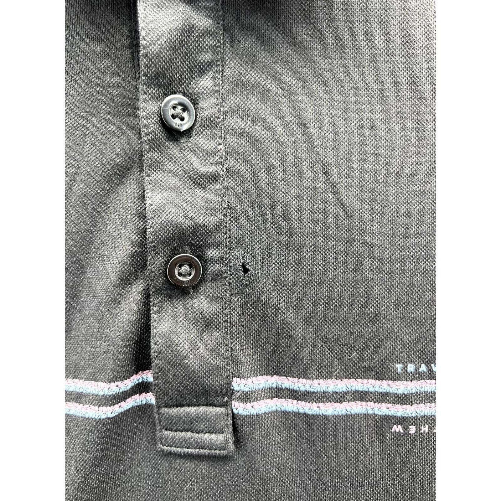 TravisMathew TravisMathew Polo Shirt Mens M Black Stripe Golf Casual Short Sleeve Shirt Mens Black Stripe Polo Shirt Size US M / EU 48-50 / 2 - 3 Thumbnail