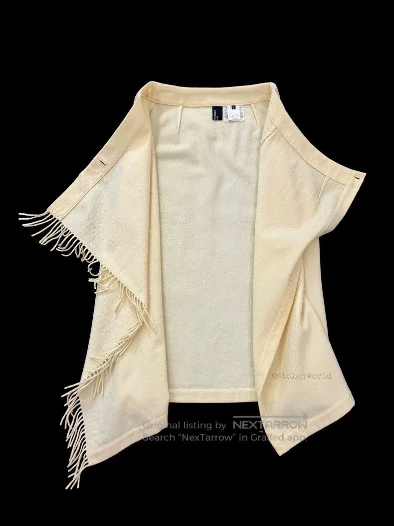 Comme des Garcons Comme des Garcons size S Beige Fringe Wool Skirt Size 22" - 5 Thumbnail
