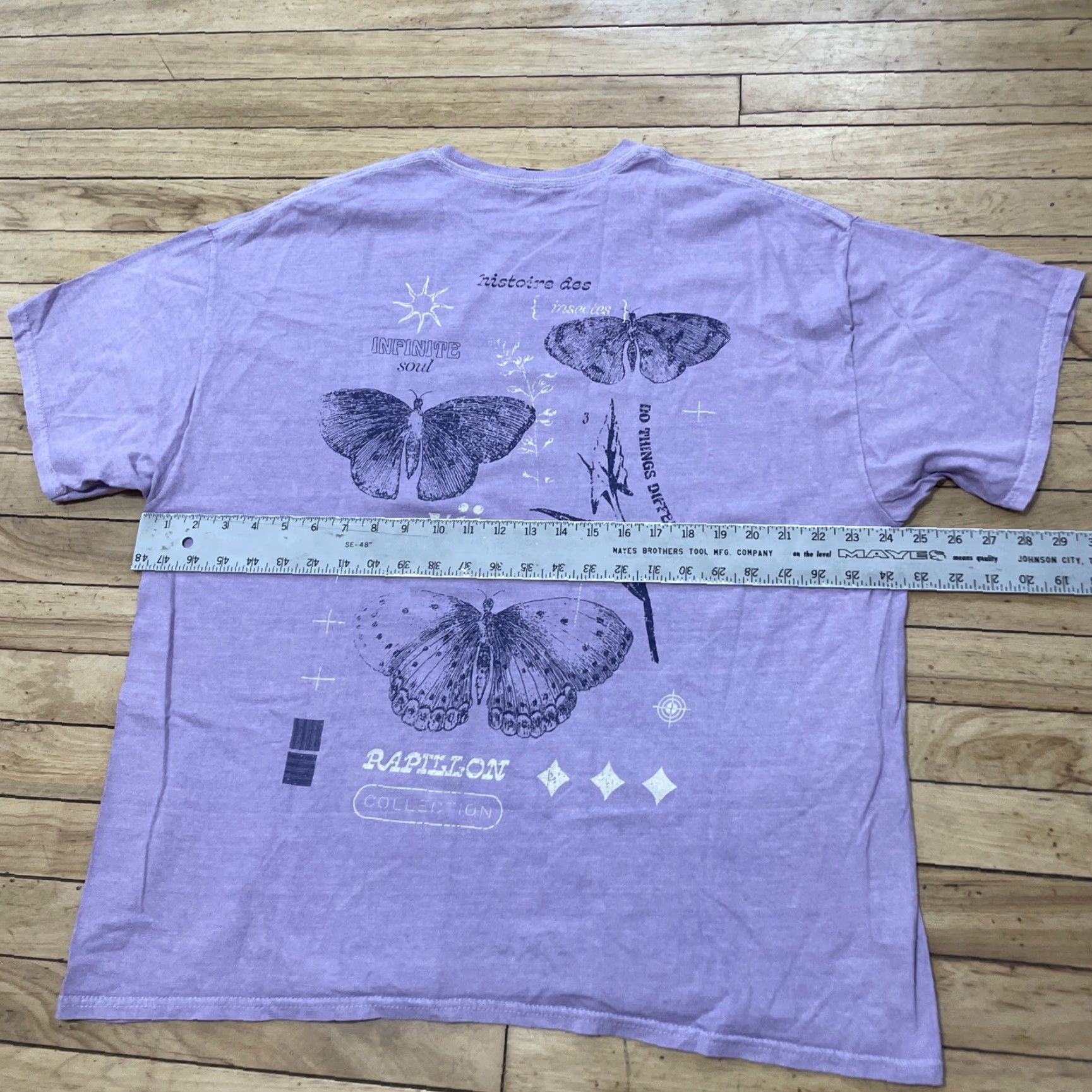 Urban Outfitters VINTAGE Urban Outfitters Shirt Men XL Purple Butterfly Rappillon Infinite Soul 48-50" Graphic Butterfly Shirt Size US XL / EU 56 / 4 - 7 Thumbnail