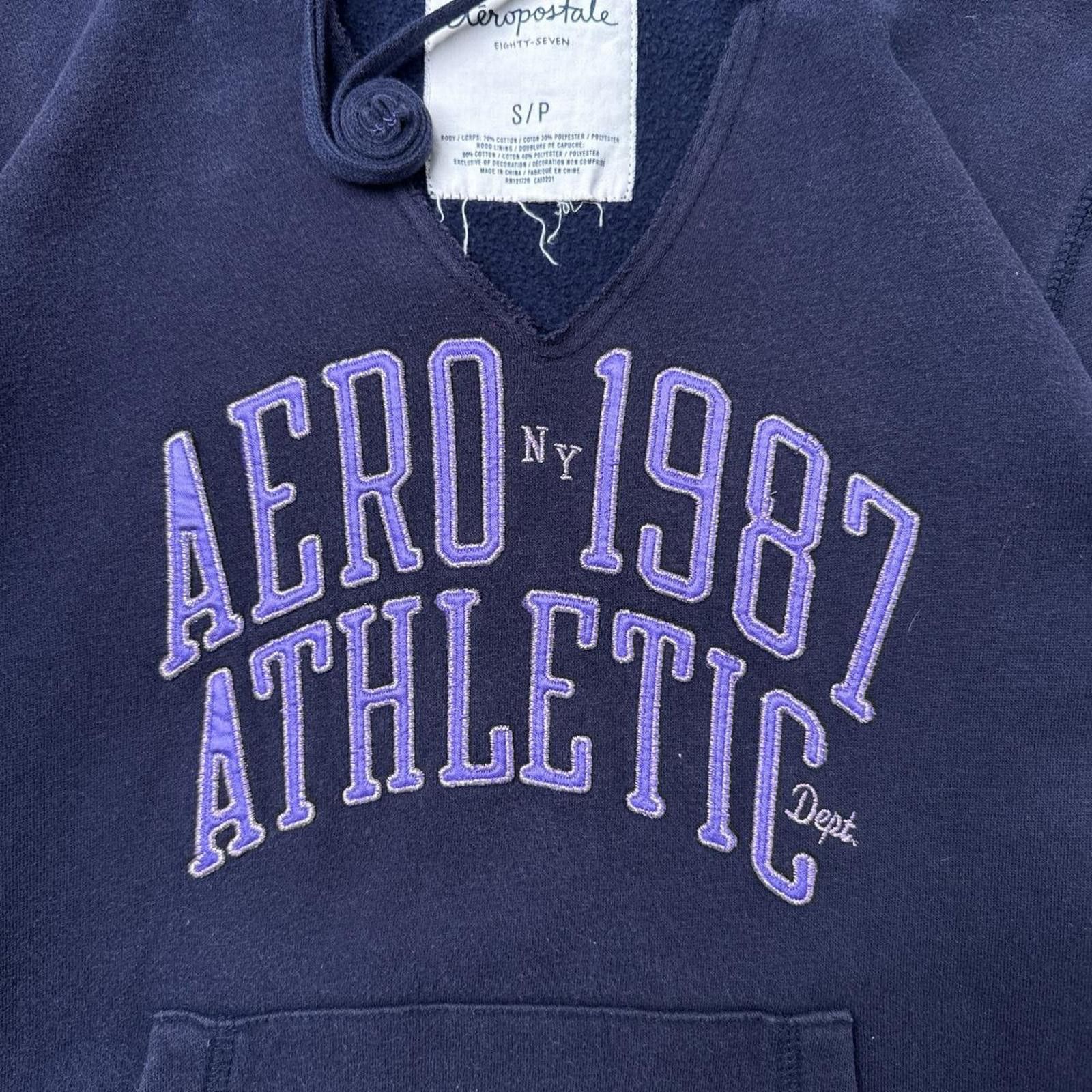 Aeropostale Y2K Aeropostale 00s Purple Hoodie Jacket Size S / US 4 / IT 40 - 4 Thumbnail
